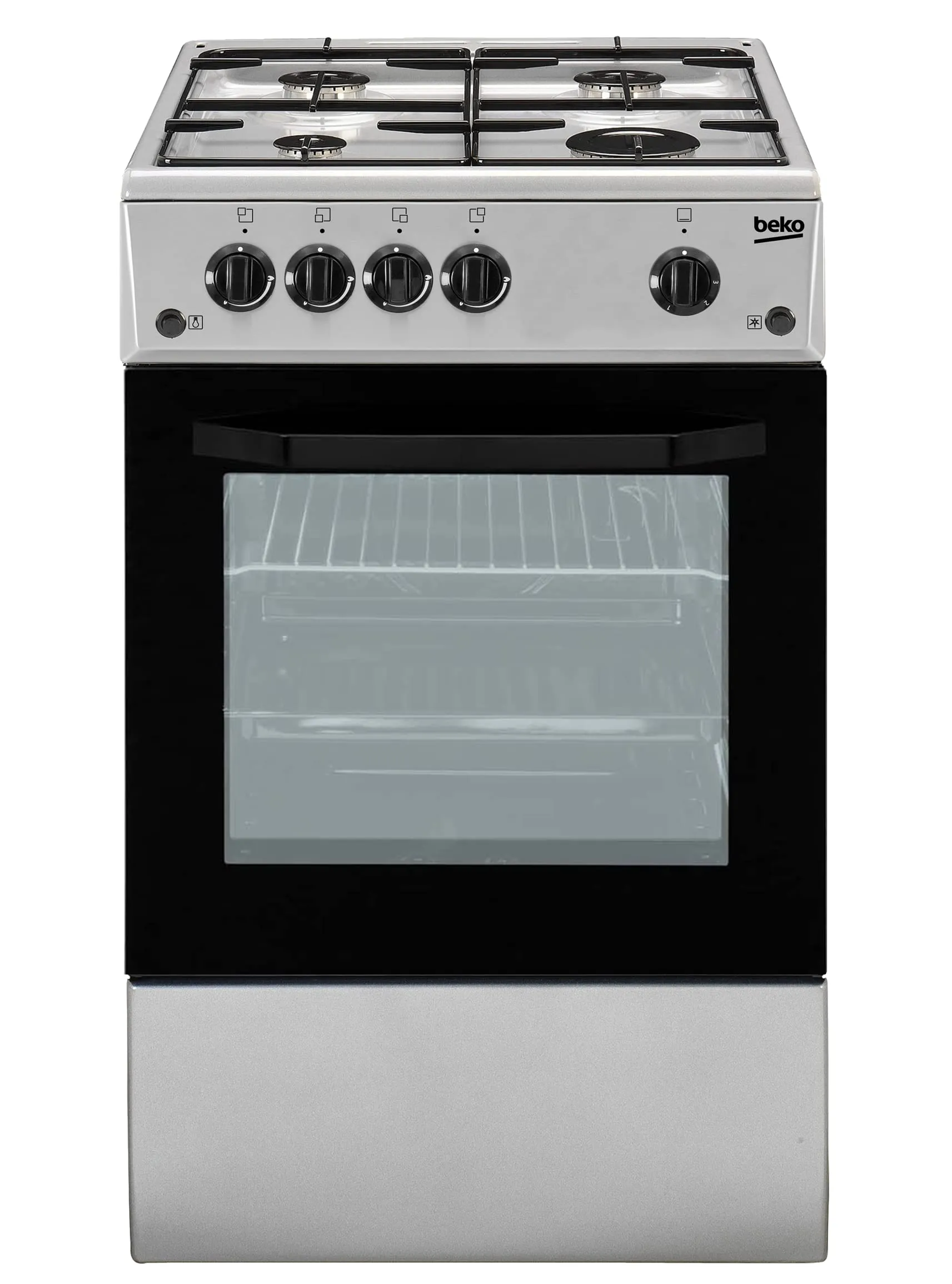 Beko CSS42014FS Cucina Elettrica 4 Fuochi a Gas e Forno Elettrico Classe B 50 x 50 cm Inox - immagine 1