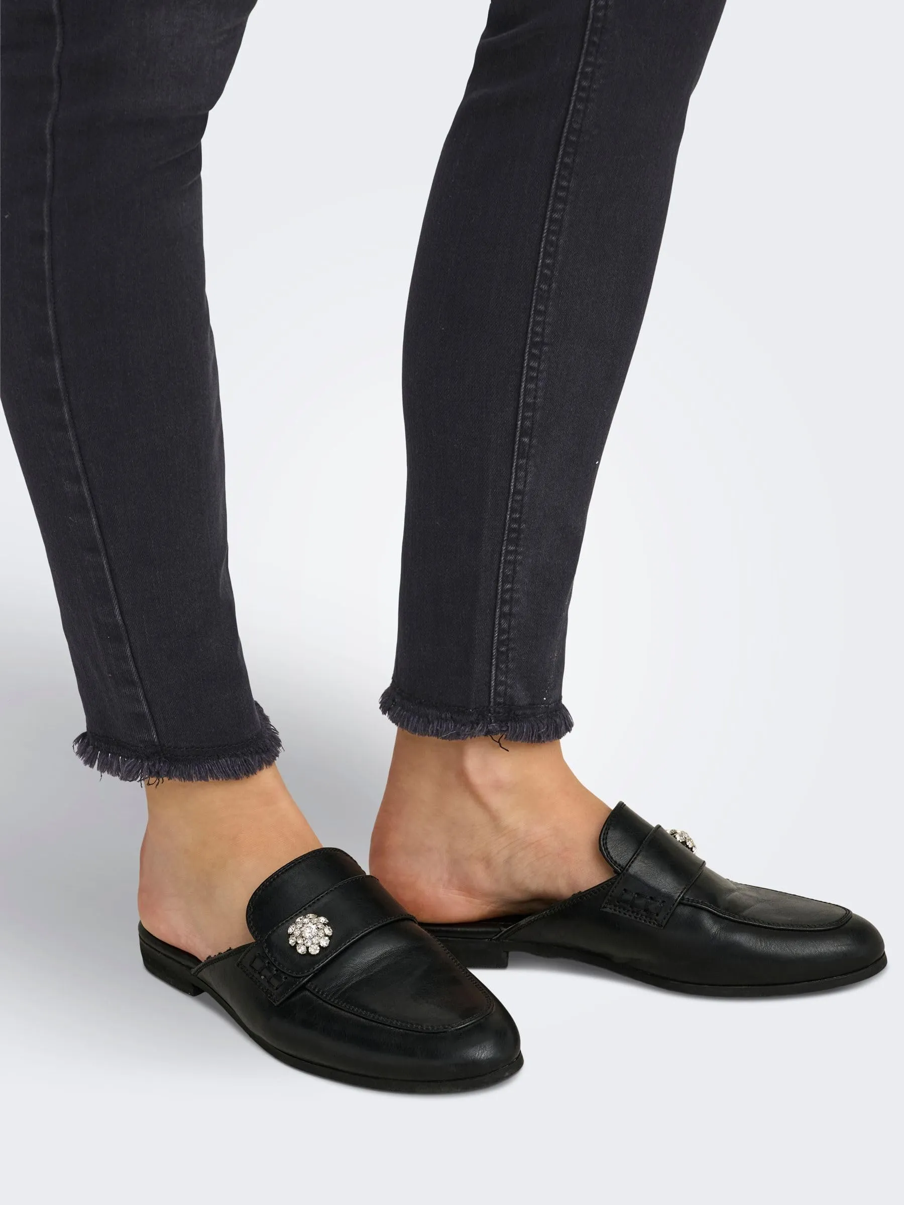 ONLY Onlblush Mid Ankle Raw Skinny Jeans, Nero Black Denim, W29/L30 - immagine 8