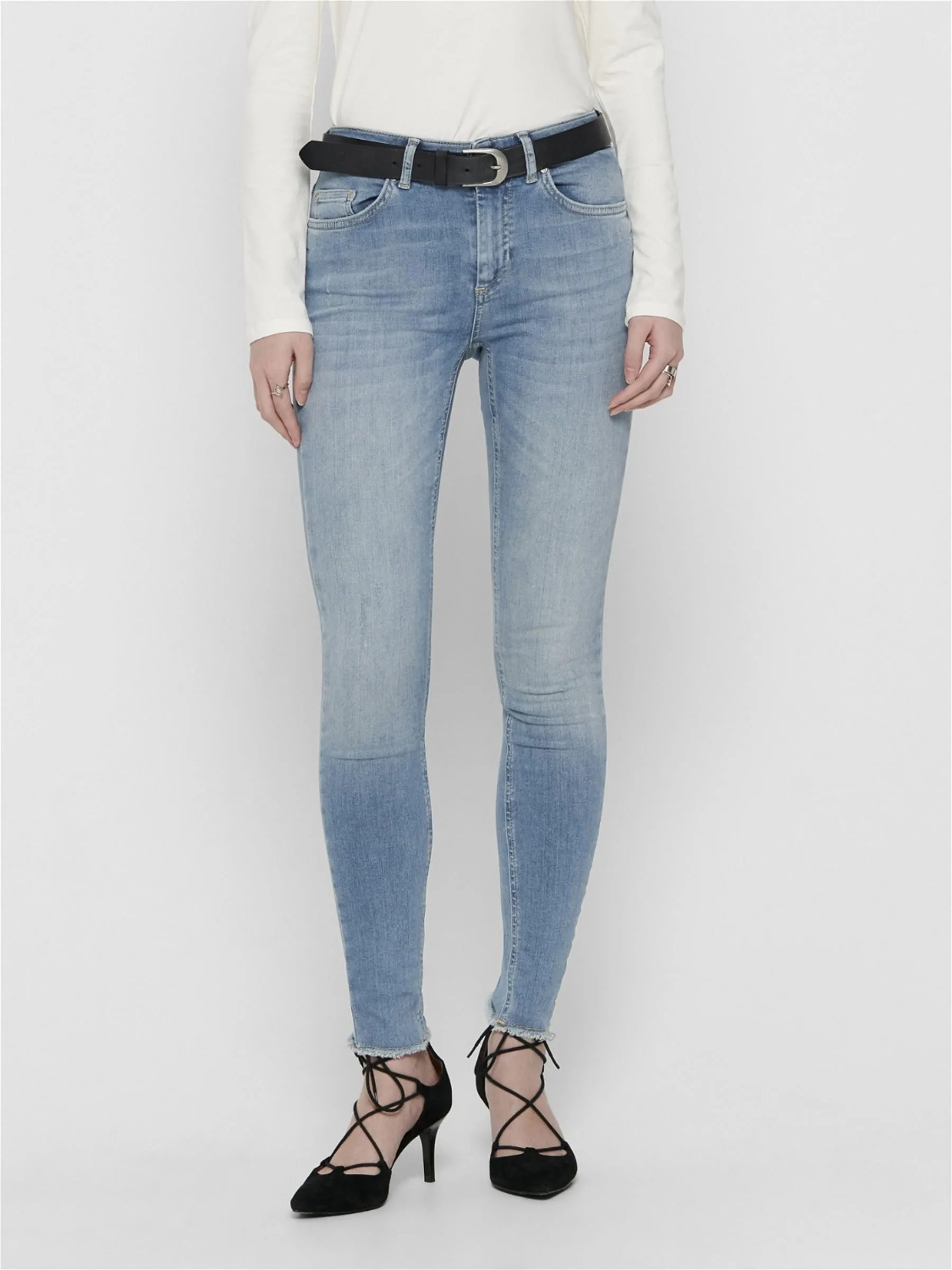 ONLY ONLBLUSH Vita Media Skinny Fit Ankle Jeans Blu S/30 - immagine 2