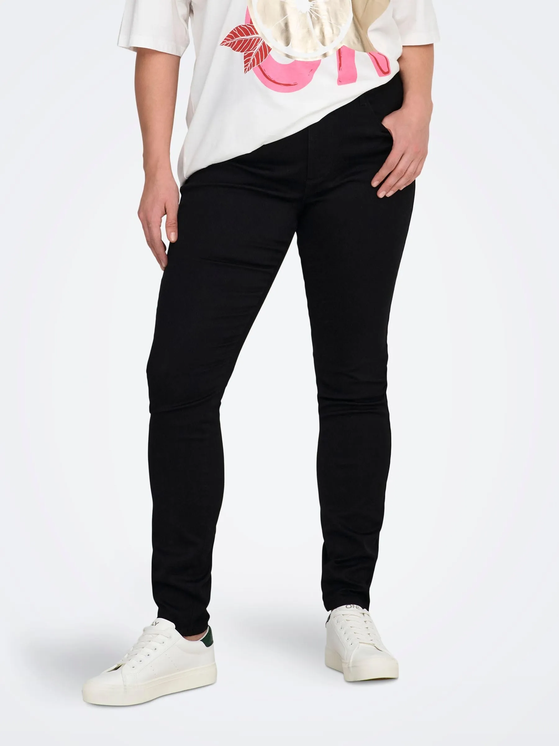 ONLY Carmakoma NOS Donna Caraugusta HW Skinny Jeans - Black, 46 /L32 - immagine 2