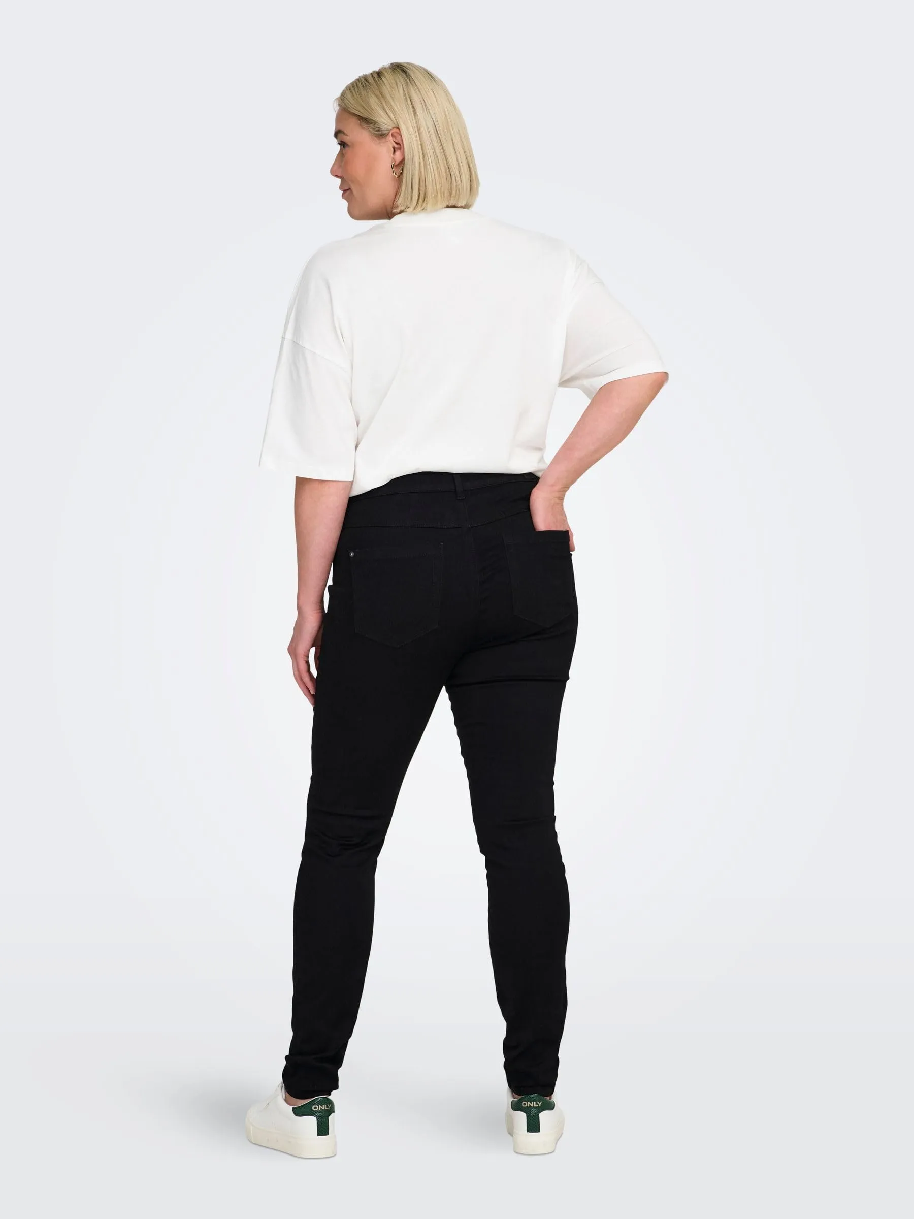 ONLY Carmakoma NOS Donna Caraugusta HW Skinny Jeans - Black, 46 /L32 - immagine 5