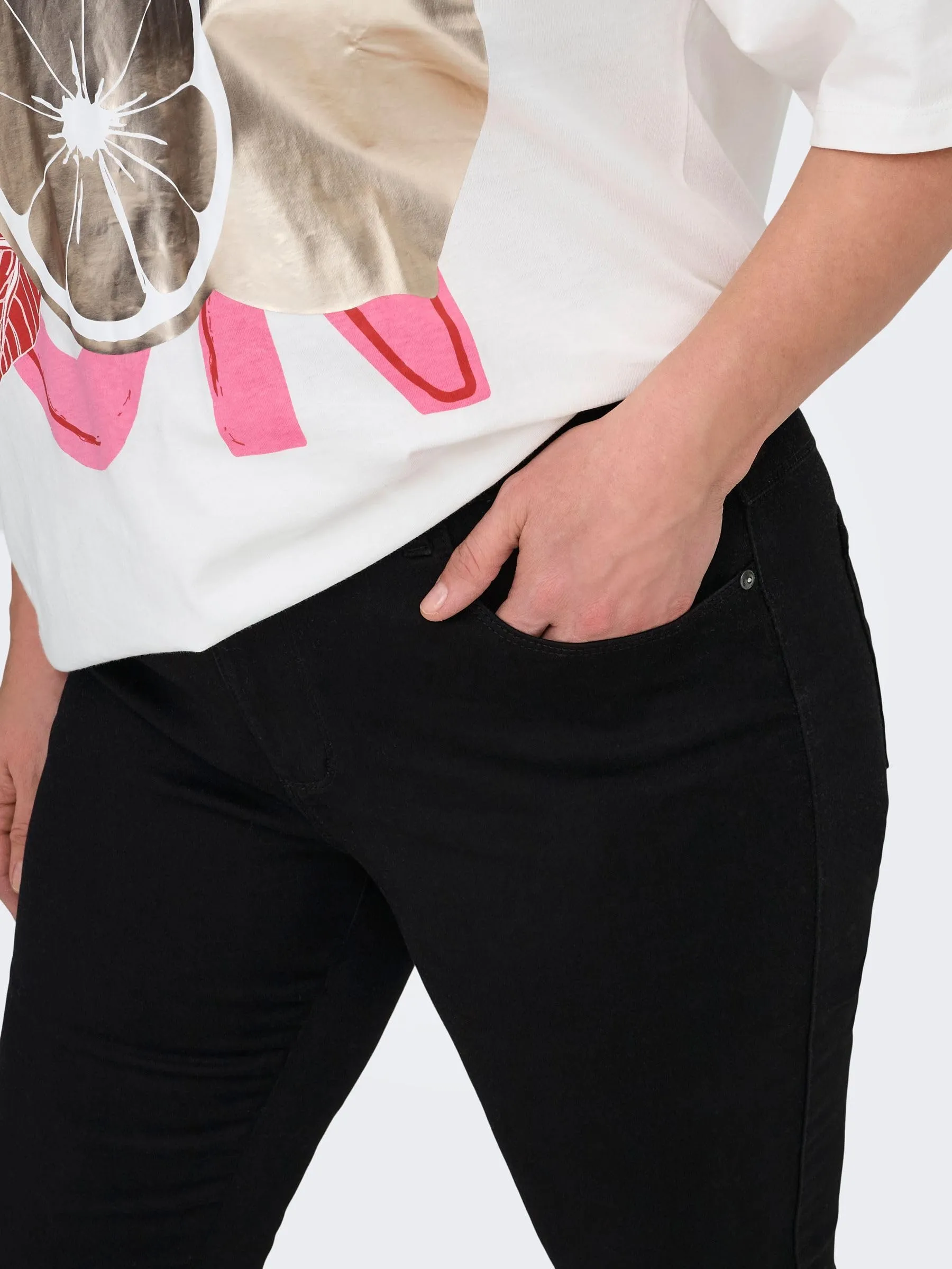 ONLY Carmakoma NOS Donna Caraugusta HW Skinny Jeans - Black, 46 /L32 - immagine 6