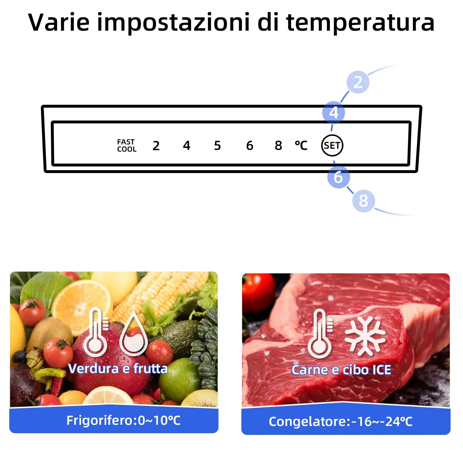 CHiQ 260L Frigorifero Combinato Low-Frost Inox Scuro (FBM260L) - immagine 6