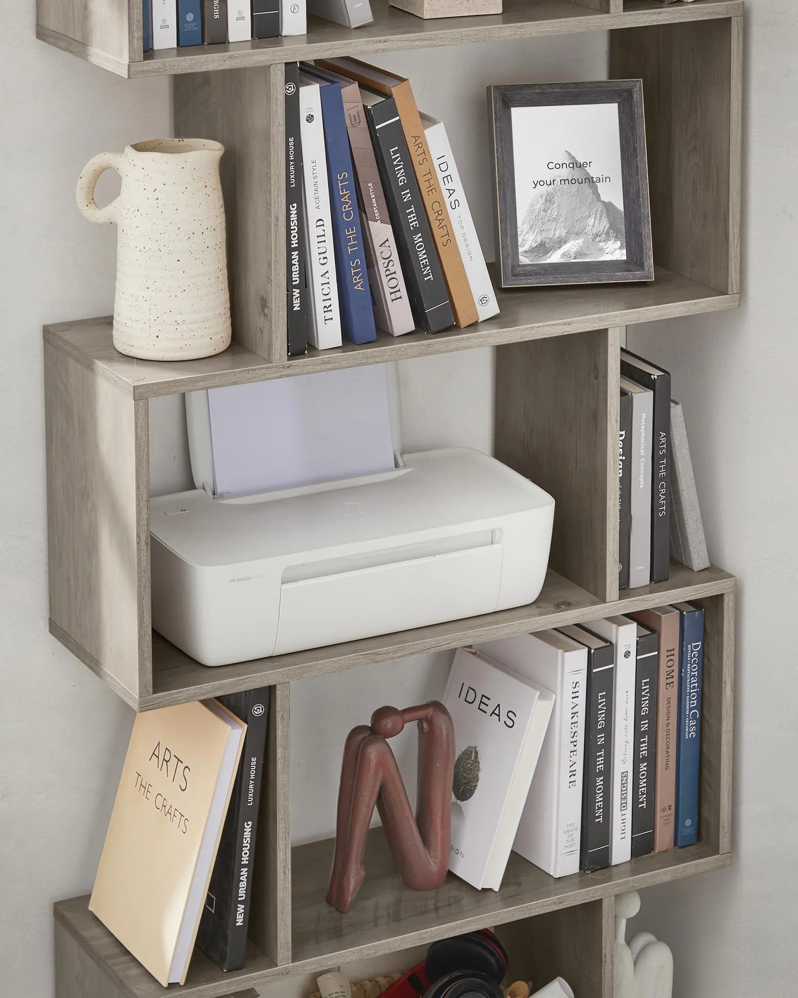 VASAGLE Scaffale a 6 Ripiani, Libreria, Greige Melange, 70 x 24 x 191.6 cm - immagine 6