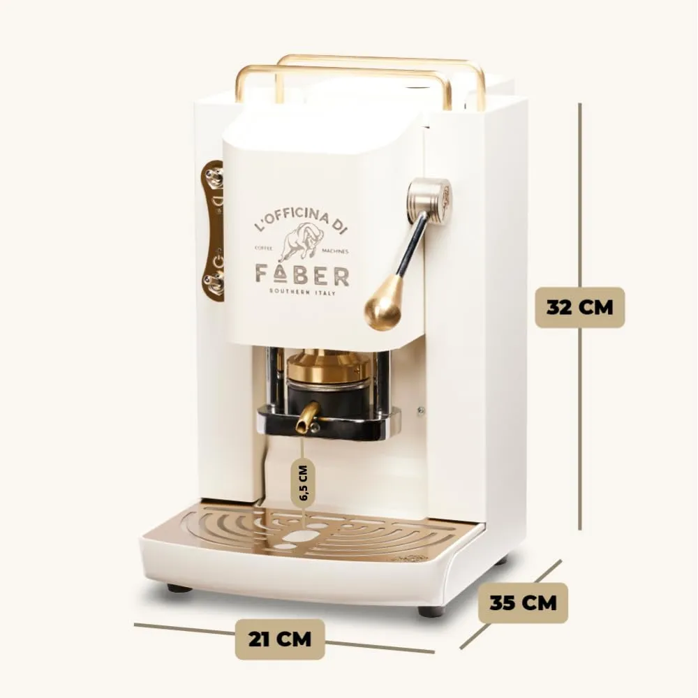 Faber Modello Pro Deluxe Macchina Caffè a Cialde ESE 44mm, Pure White - immagine 5