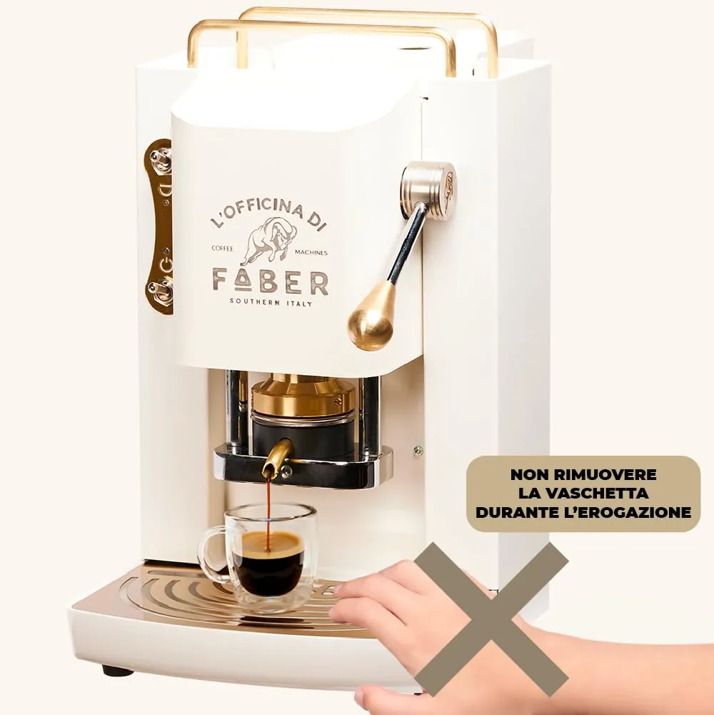 Faber Modello Pro Deluxe Macchina Caffè a Cialde ESE 44mm, Pure White - immagine 9