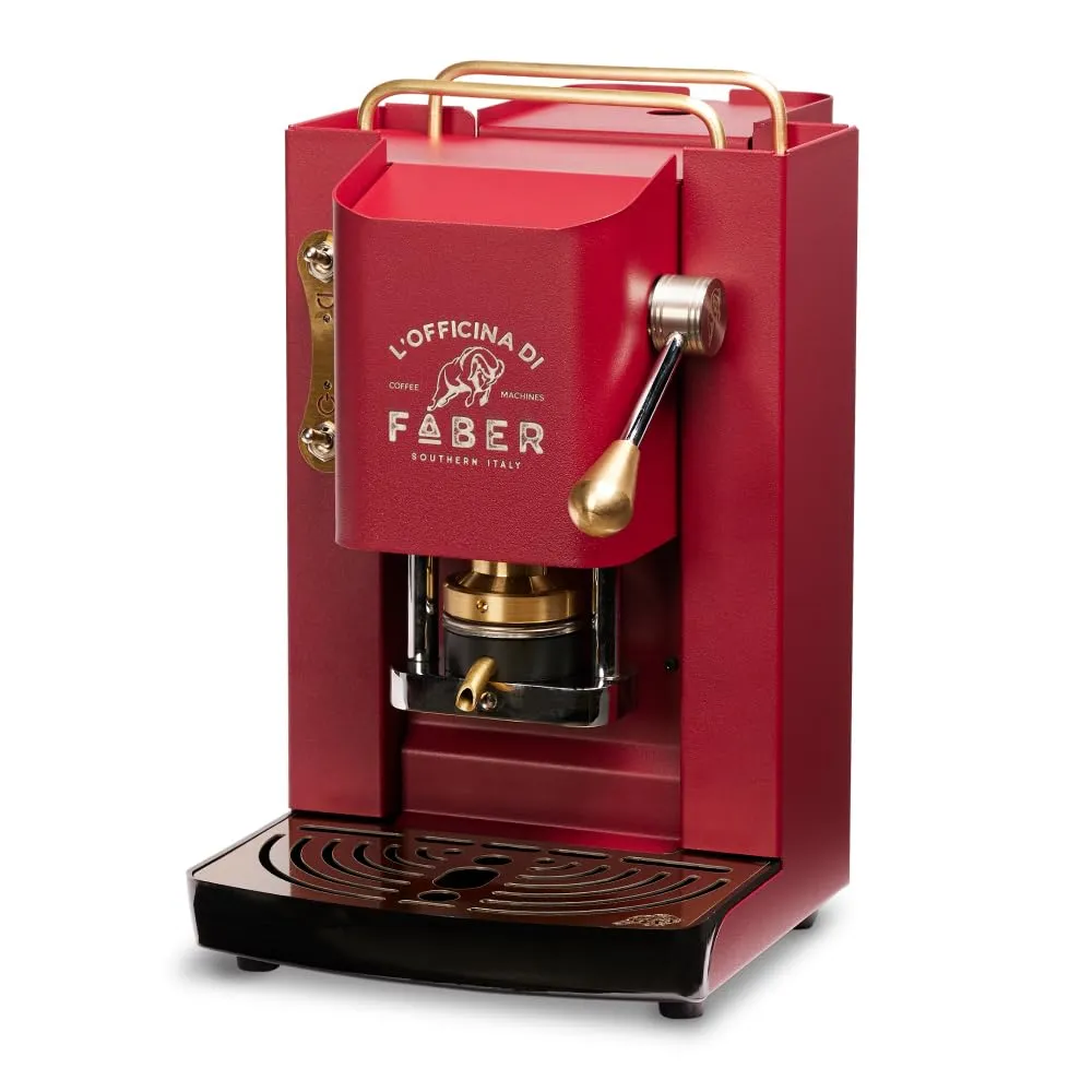 Faber Modello Pro Deluxe Macchina caffè a cialde ESE 44mm, Cherry Red - immagine 1