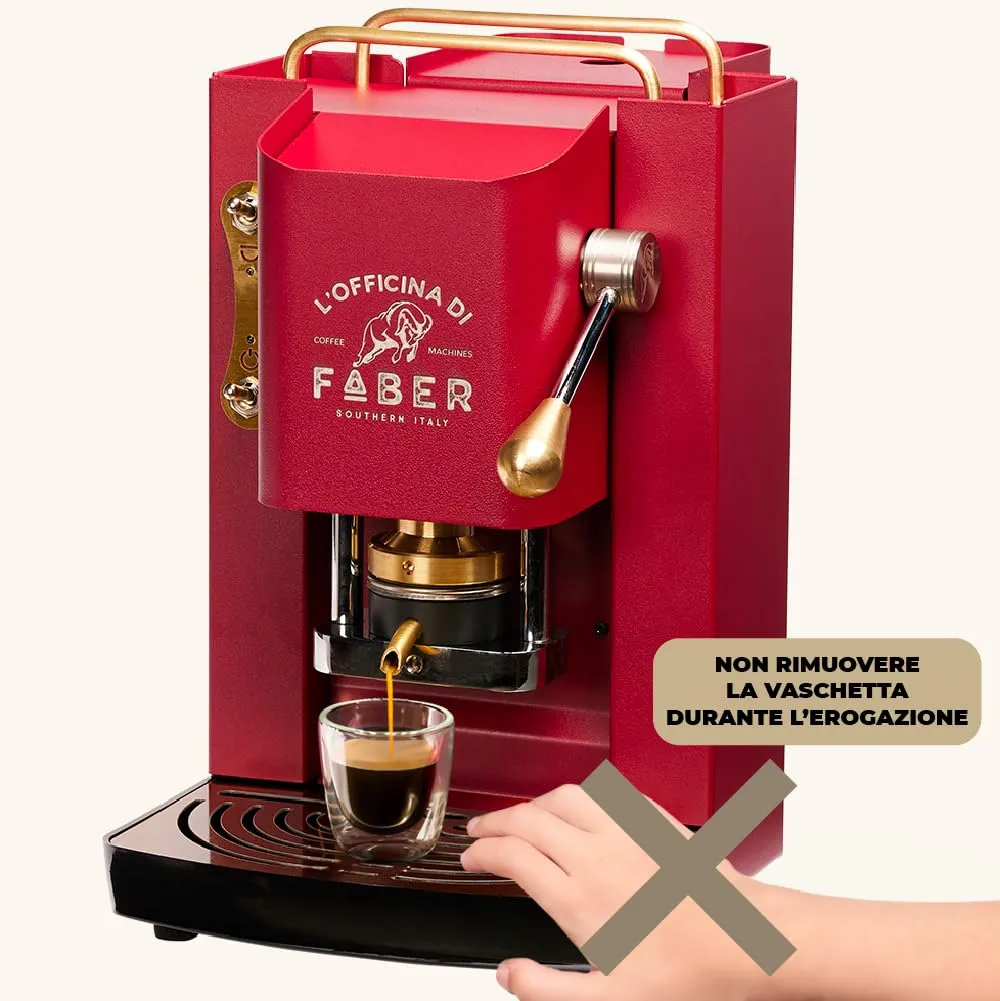 Faber Modello Pro Deluxe Macchina caffè a cialde ESE 44mm, Cherry Red - immagine 8
