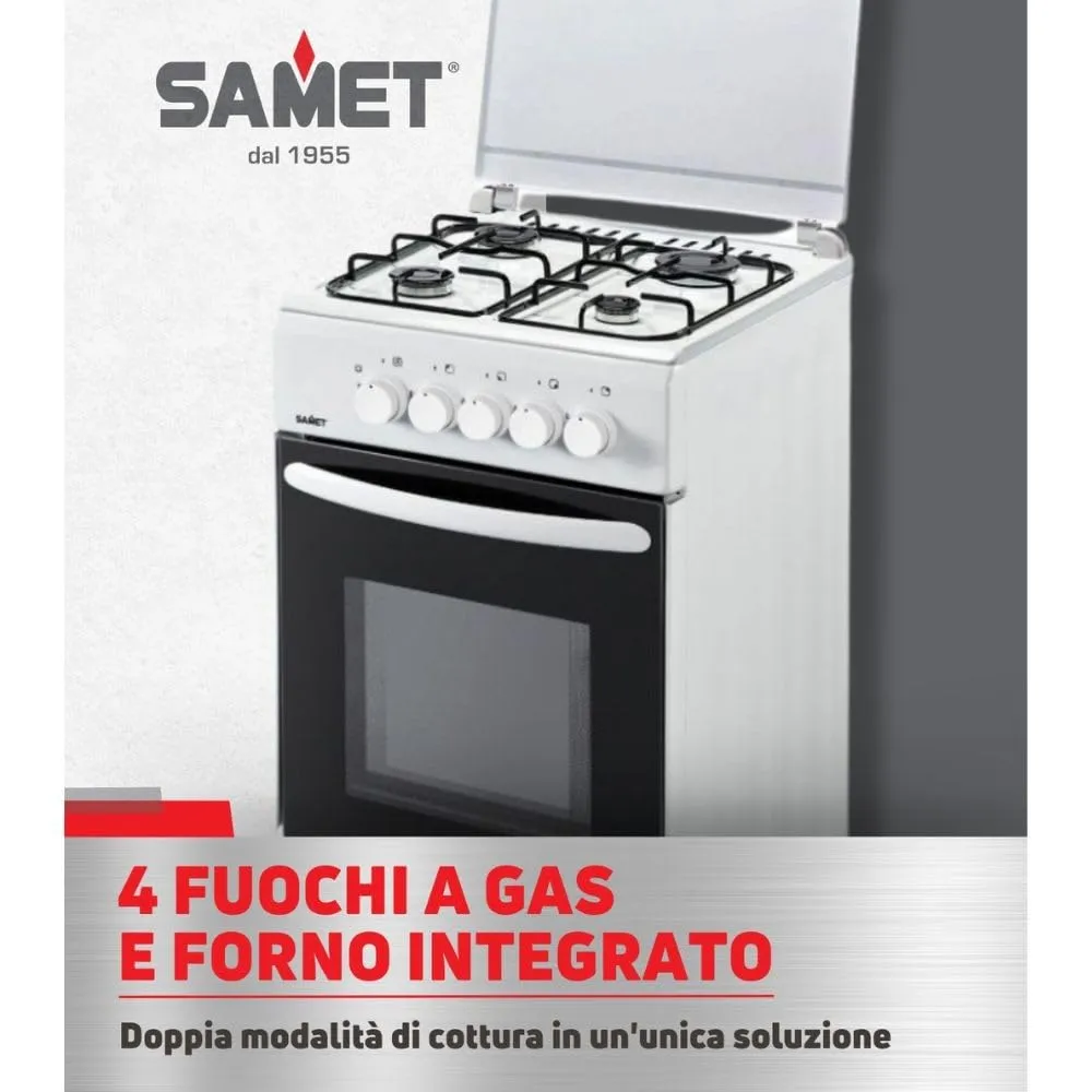 Samet Cucina a Gas Bianca 50 x 50 cm - immagine 2