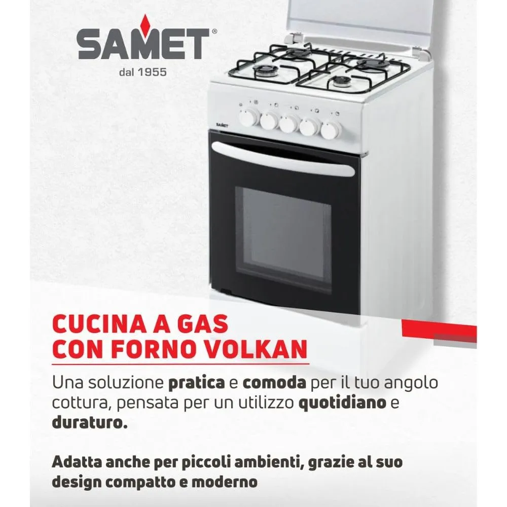 Samet Cucina a Gas Bianca 50 x 50 cm - immagine 4