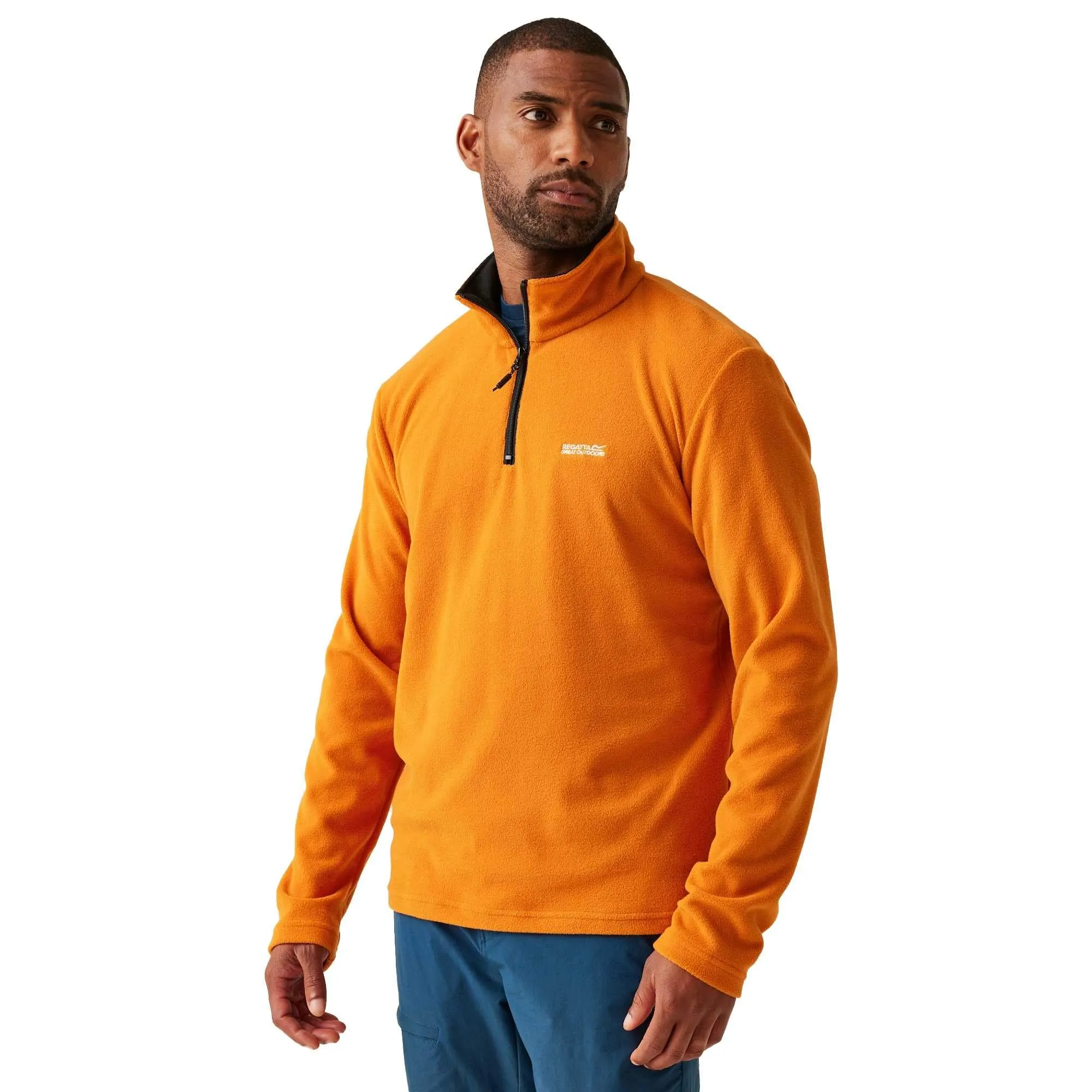 Regatta Thompson Uomo Mezza Zip Pile Leggero Quick Dry Winter Layer Top - immagine 2