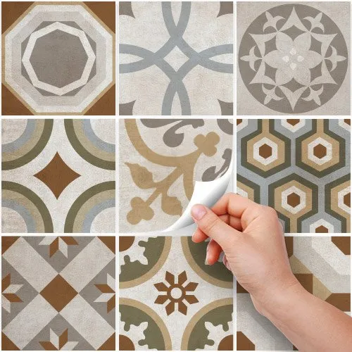 RE-COVERTILES Adesivi Piastrelle in PVC Animalier 24 Pz 10x10 cm PS00173 - immagine 2