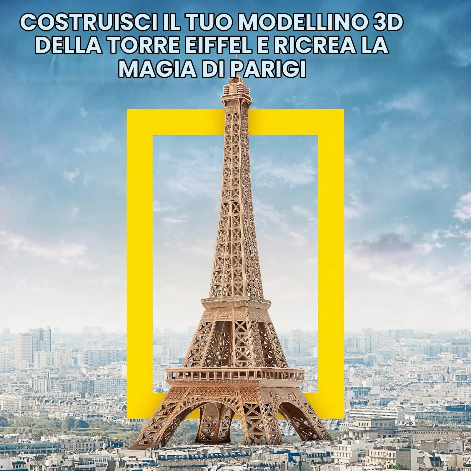 CubicFun Puzzle 3D Torre Eiffel Parigi, Modello Architettura 80 Pezzi - immagine 2