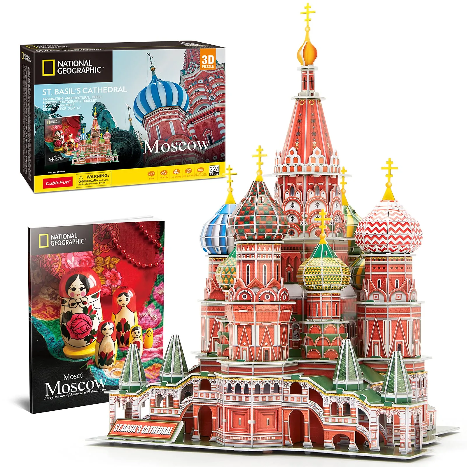 CubicFun Puzzle 3D San Basilio Mosca, Modello Architettura 224 Pezzi - immagine 1