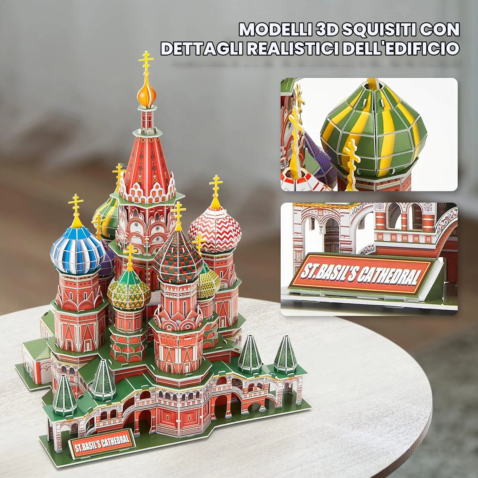CubicFun Puzzle 3D San Basilio Mosca, Modello Architettura 224 Pezzi - immagine 5