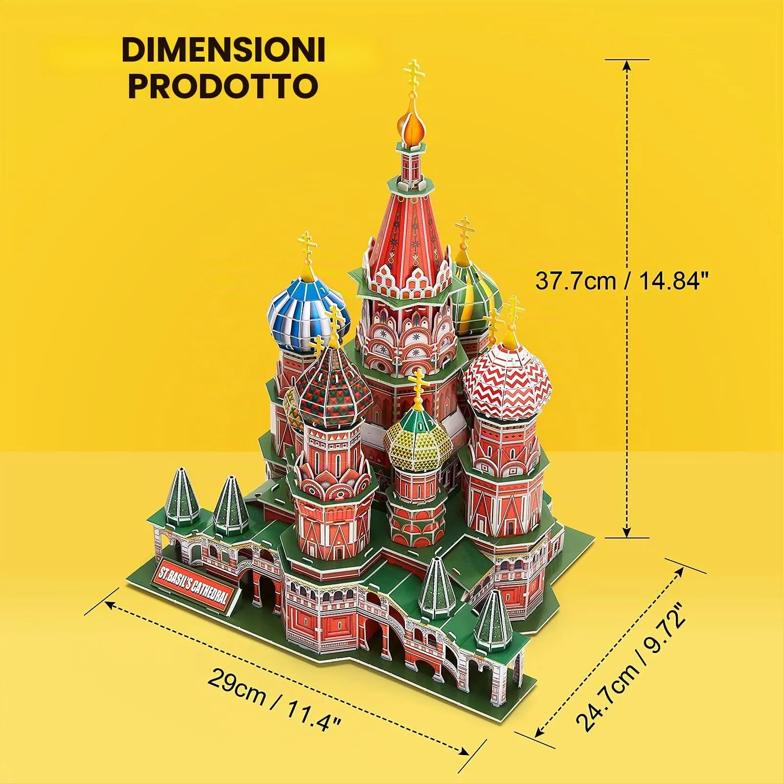 CubicFun Puzzle 3D San Basilio Mosca, Modello Architettura 224 Pezzi - immagine 6