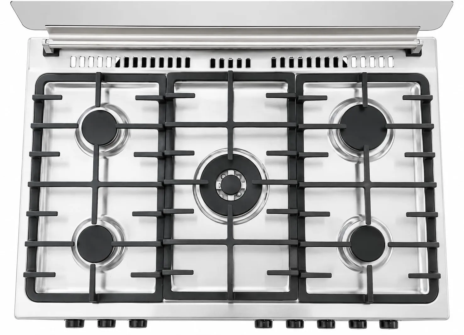 Lar.el Cucina a Gas 90x60 con Forno, 5 Fuochi Tripla Corona, Vano Porta Bombola, CUC.L90GXP - immagine 3