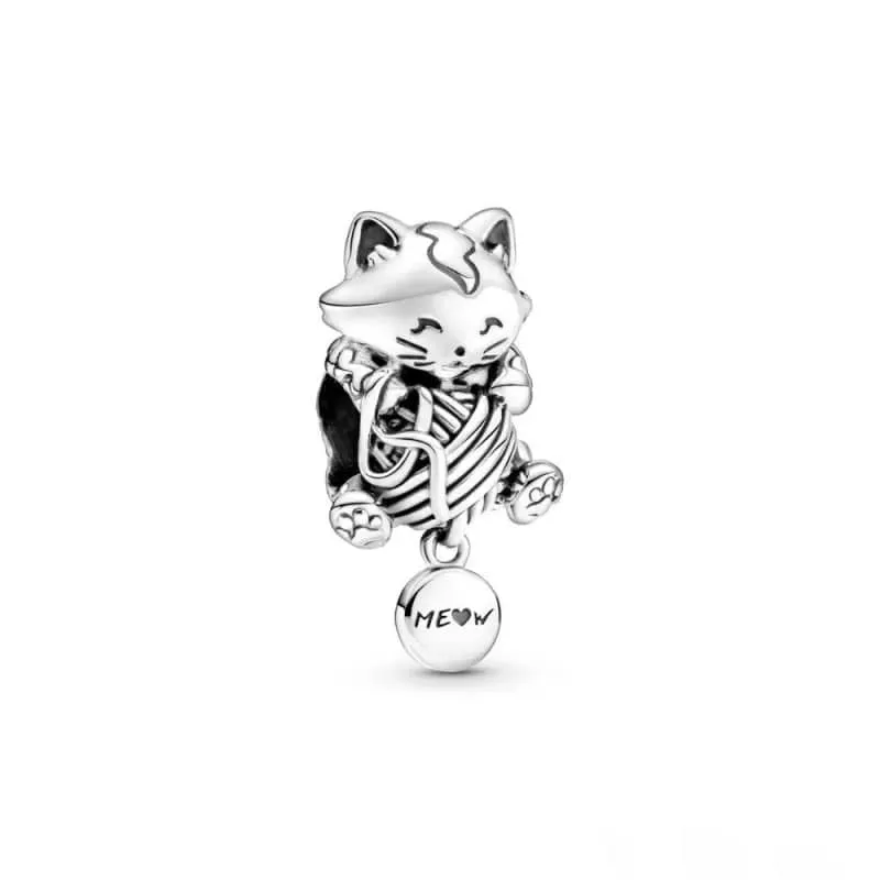 Pandora Passions Ciondolo Gattino e Gomitolo in Argento Sterling - immagine 2