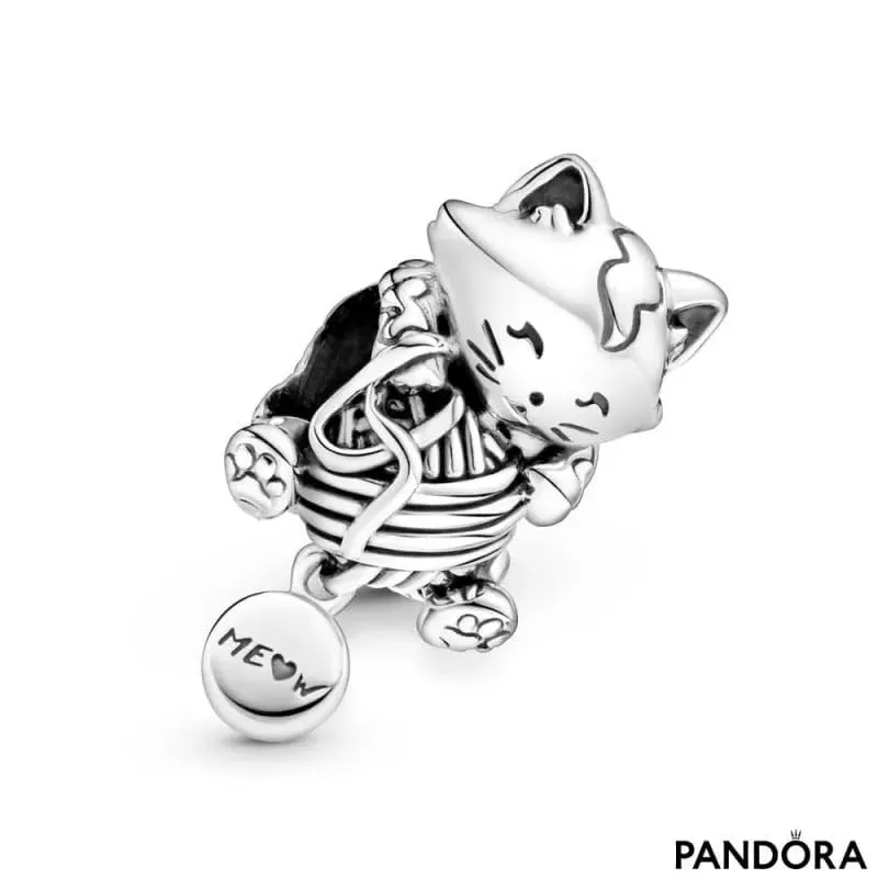Pandora Passions Ciondolo Gattino e Gomitolo in Argento Sterling - immagine 6