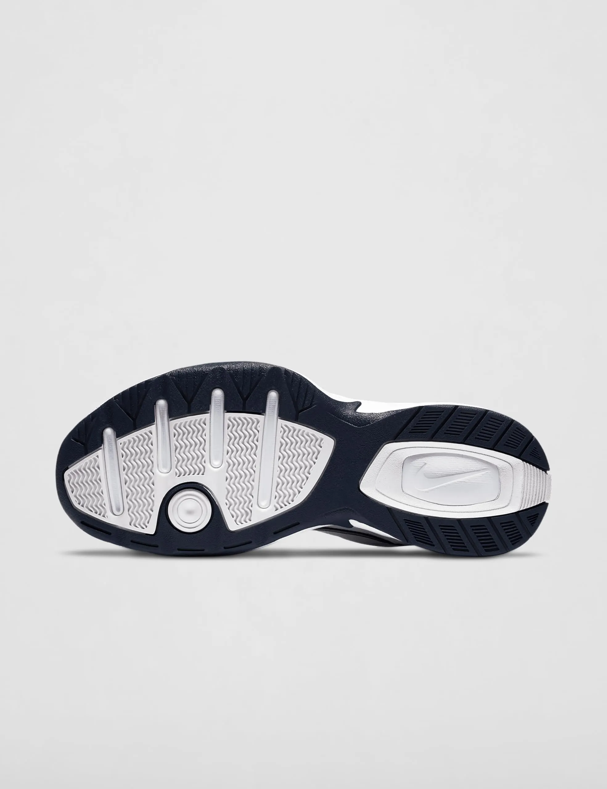 Nike Air Monarch IV Scarpe da Ginnastica Uomo Bianco White Metallic Silver Midnight Navy 102 - immagine 4