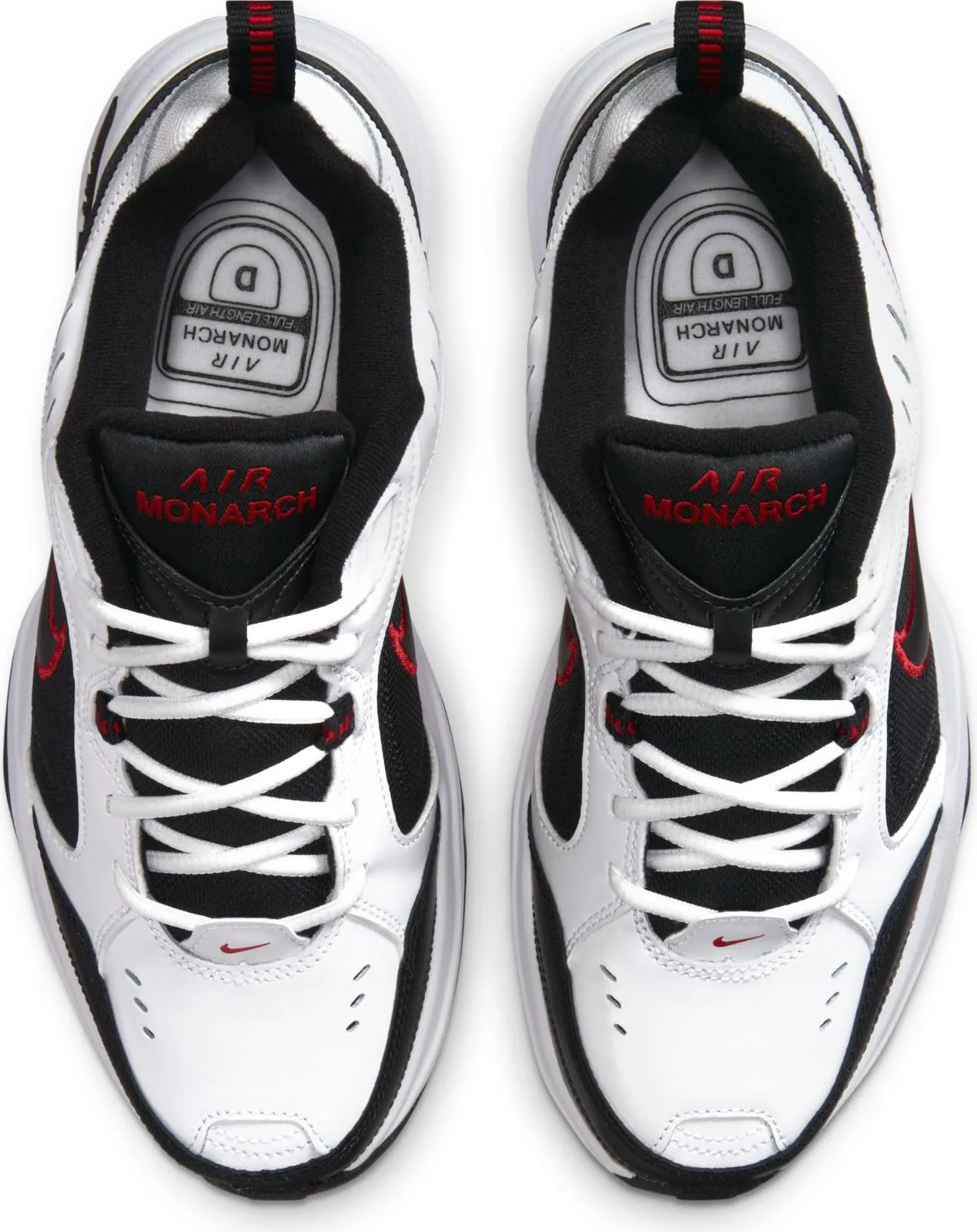 Nike Air Monarch IV Scarpe da Ginnastica Uomo Bianco White Black Varsity Red 101, 49.5 EU - immagine 2
