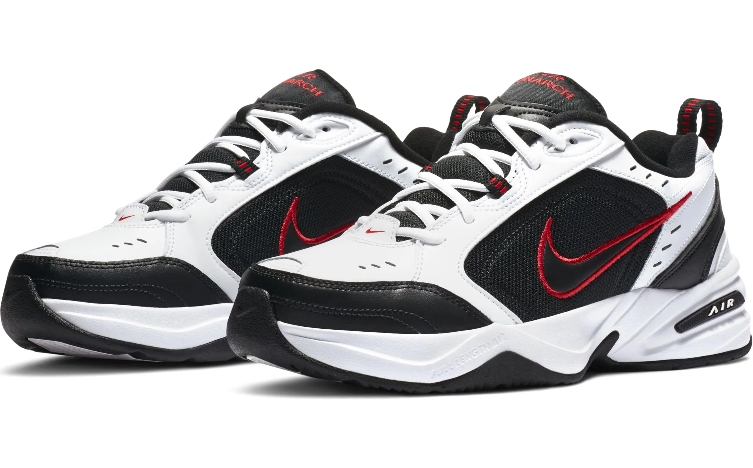 Nike Air Monarch IV Scarpe da Ginnastica Uomo Bianco White Black Varsity Red 101, 49.5 EU - immagine 5