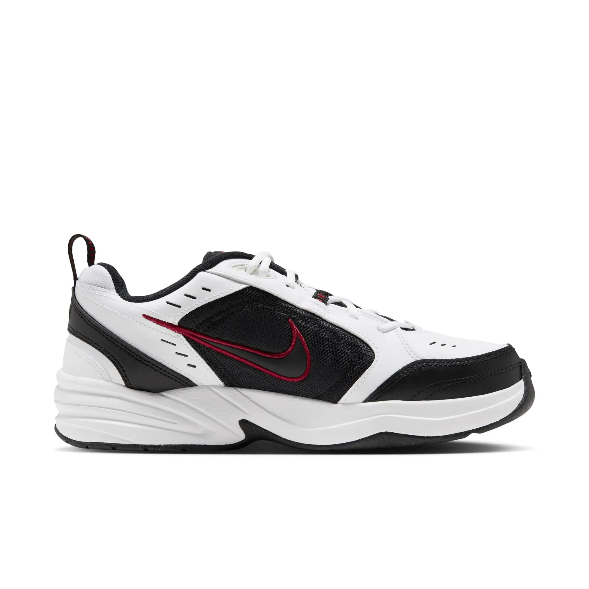 Nike Air Monarch IV Scarpe da ginnastica Uomo Bianco White Black Varsity Red 355, 39 EU X-Larga - immagine 9