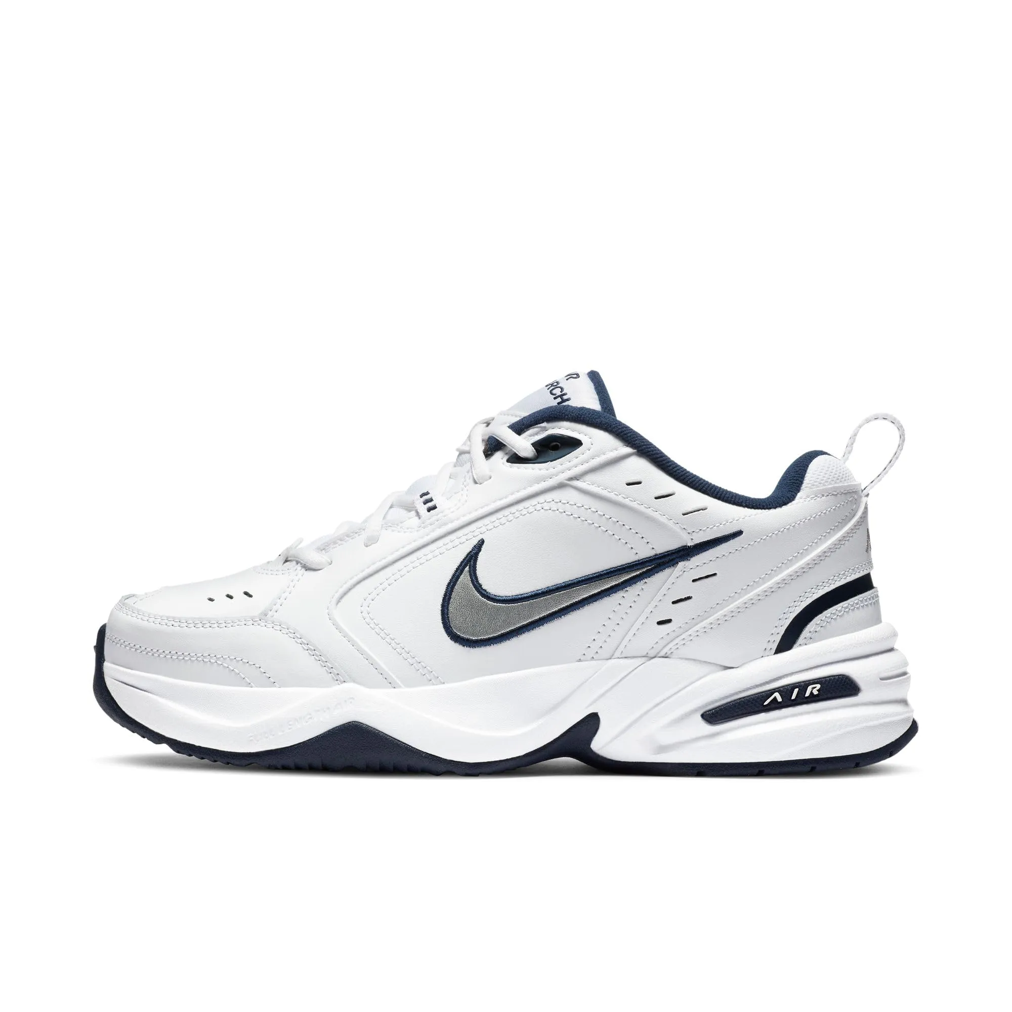 Nike Air Monarch IV Scarpe da Ginnastica Uomo White Metallic Silver Midnight Navy 415445-102 40 EU - immagine 1