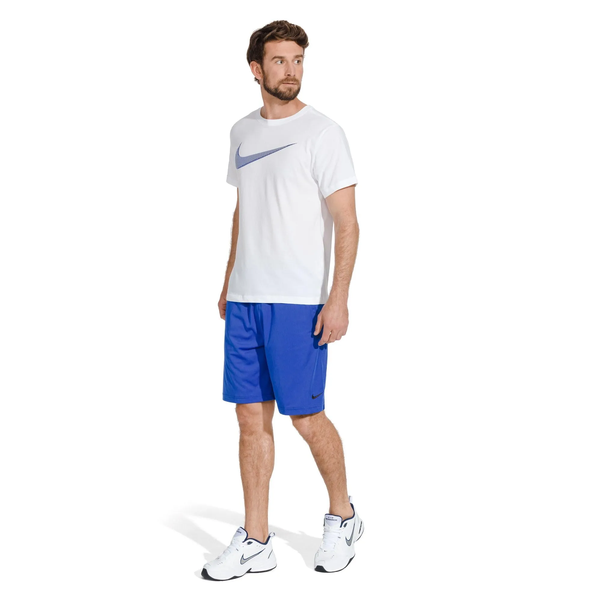 Nike Air Monarch IV Scarpe da Ginnastica Uomo White Metallic Silver Midnight Navy 415445-102 40 EU - immagine 7