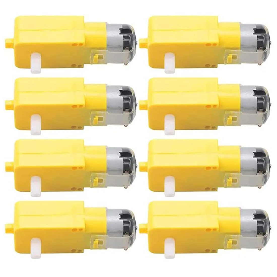 Guuzi 8 Pezzi TT DC Motore a Doppio Albero 3-6V per Arduino Robot e Auto Intelligente - immagine 1