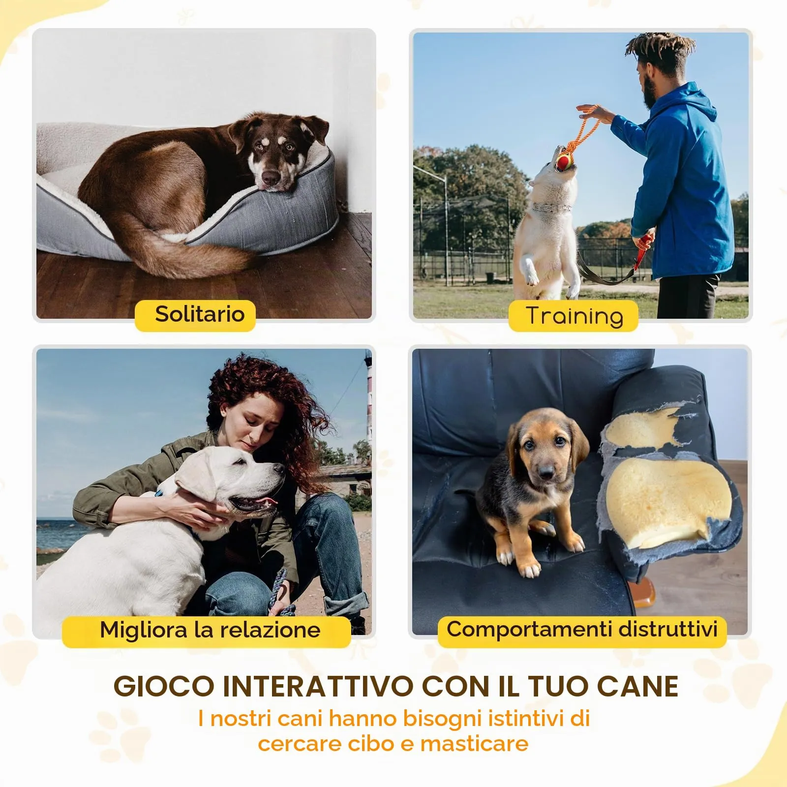 Nobleza Corda Giocattolo per Cani in Cotone per Salute Dentale, 28 cm - immagine 6