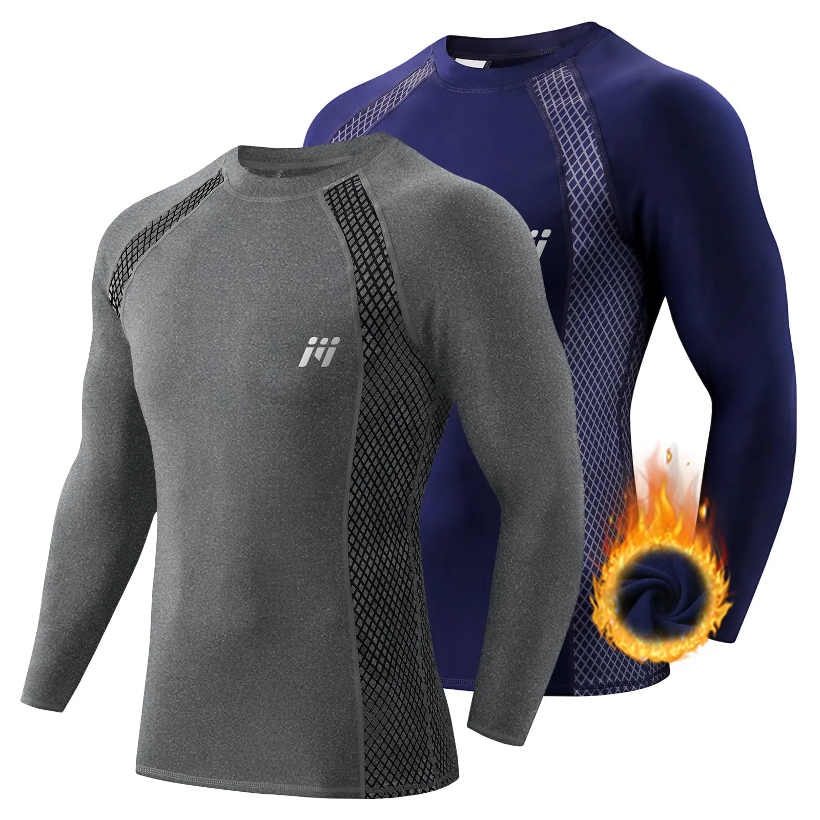 MEETWEE Maglia Termica Uomo a Manica Lunga Compression Baselayer Sport - immagine 1