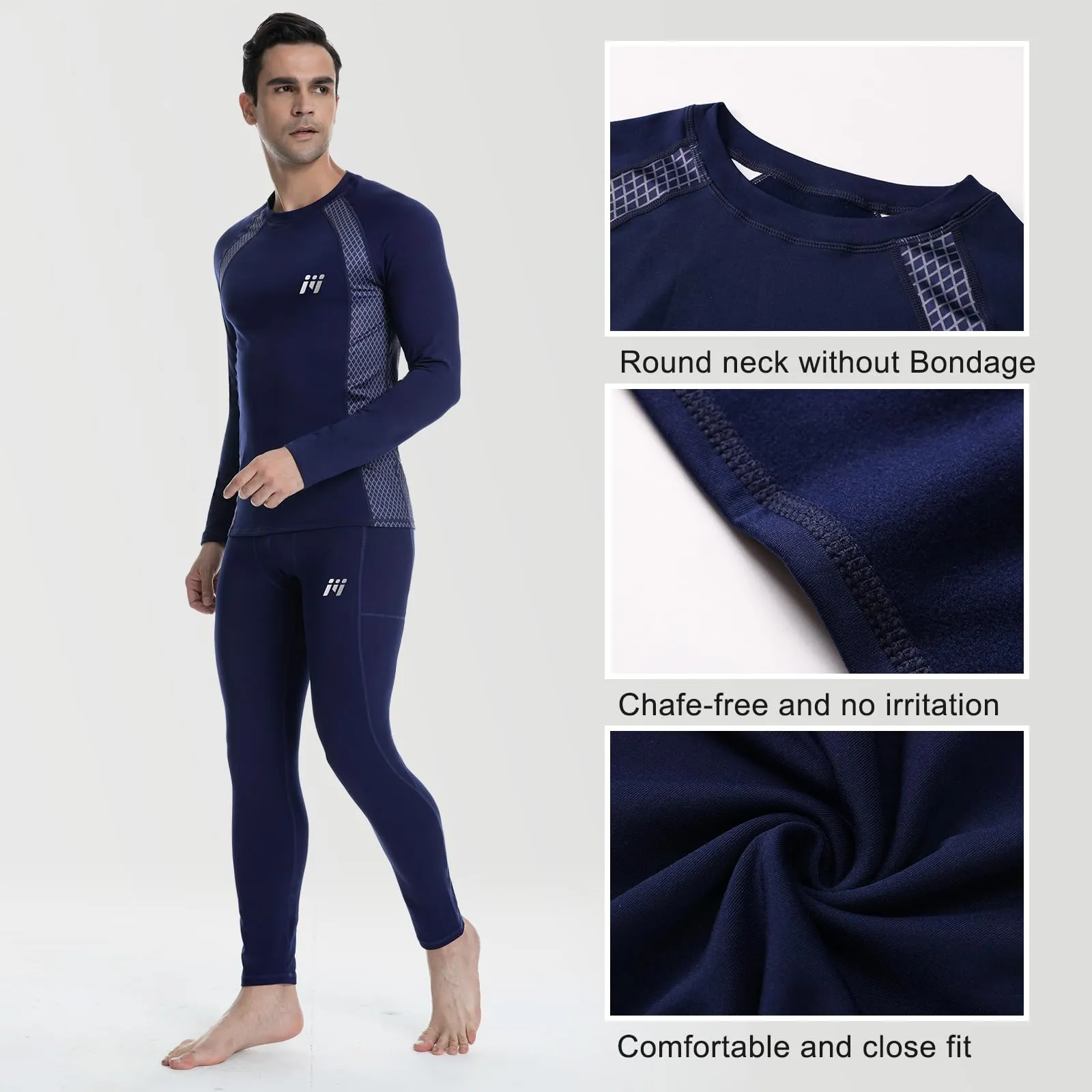 MEETWEE Maglia Termica Uomo a Manica Lunga Compression T-Shirt Baselayer Sport - immagine 5