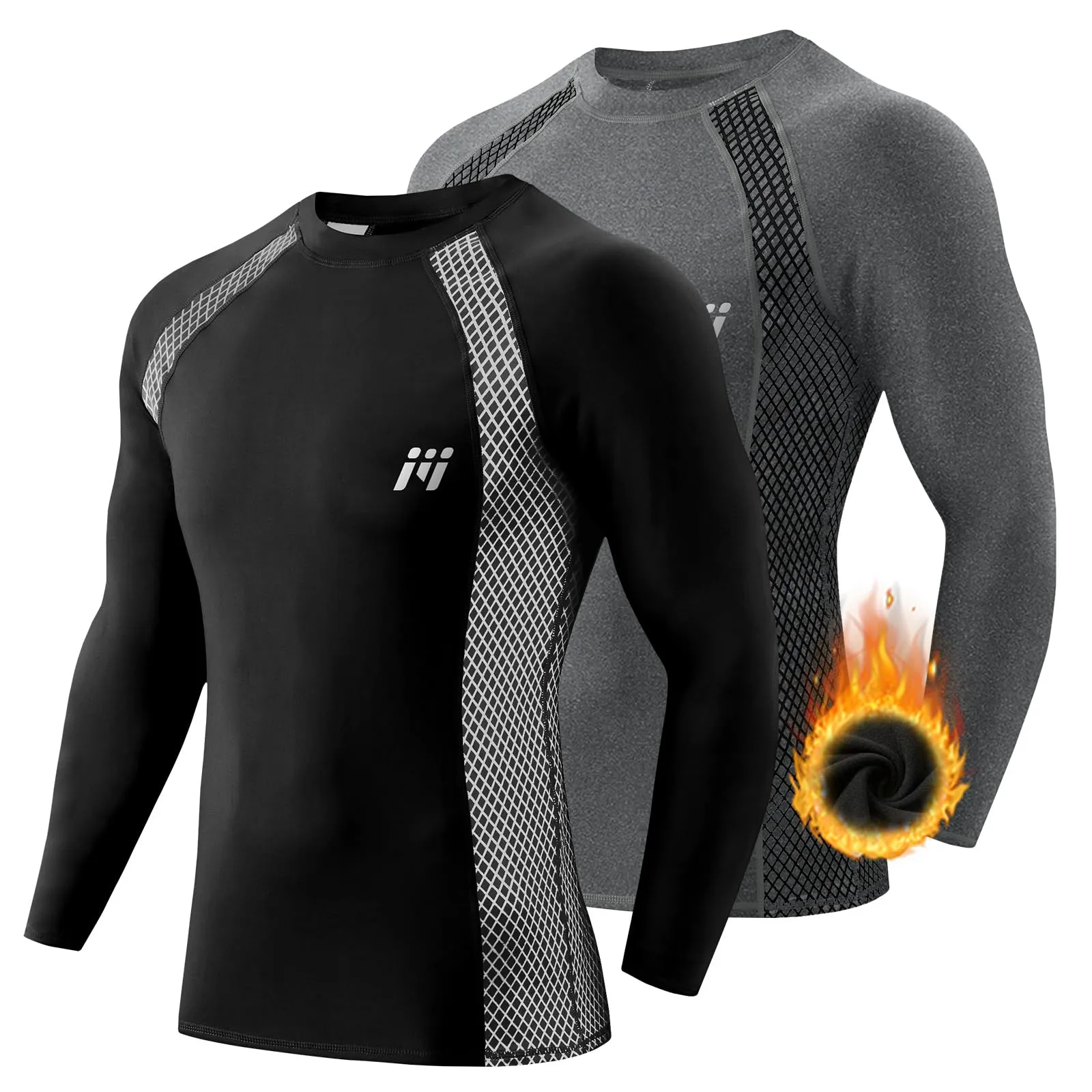 MEETWEE Maglia Termica Uomo a Manica Lunga Compression Baselayer Sport - immagine 1
