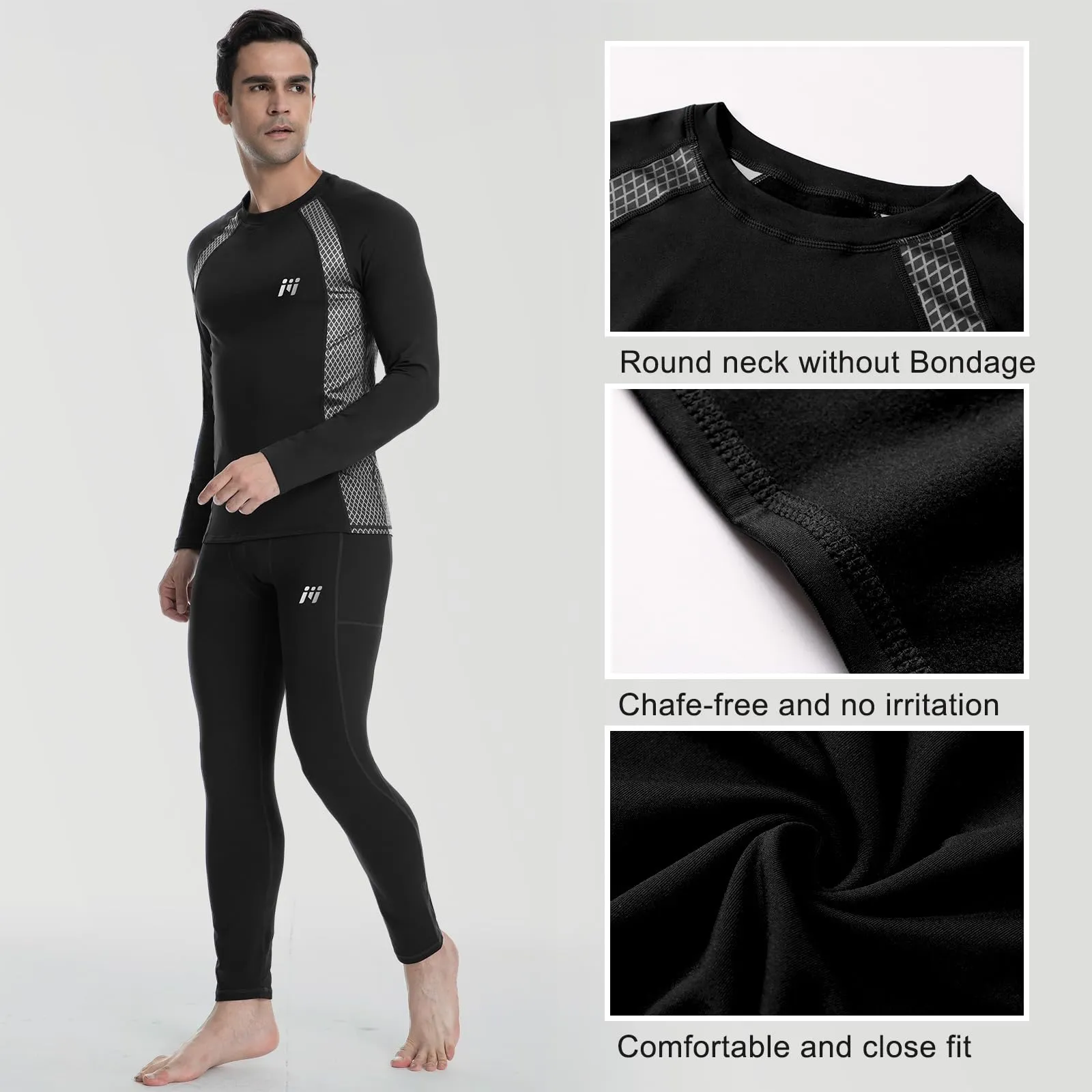 MEETWEE Maglia Termica Uomo a Manica Lunga Compression Baselayer Sport - immagine 5