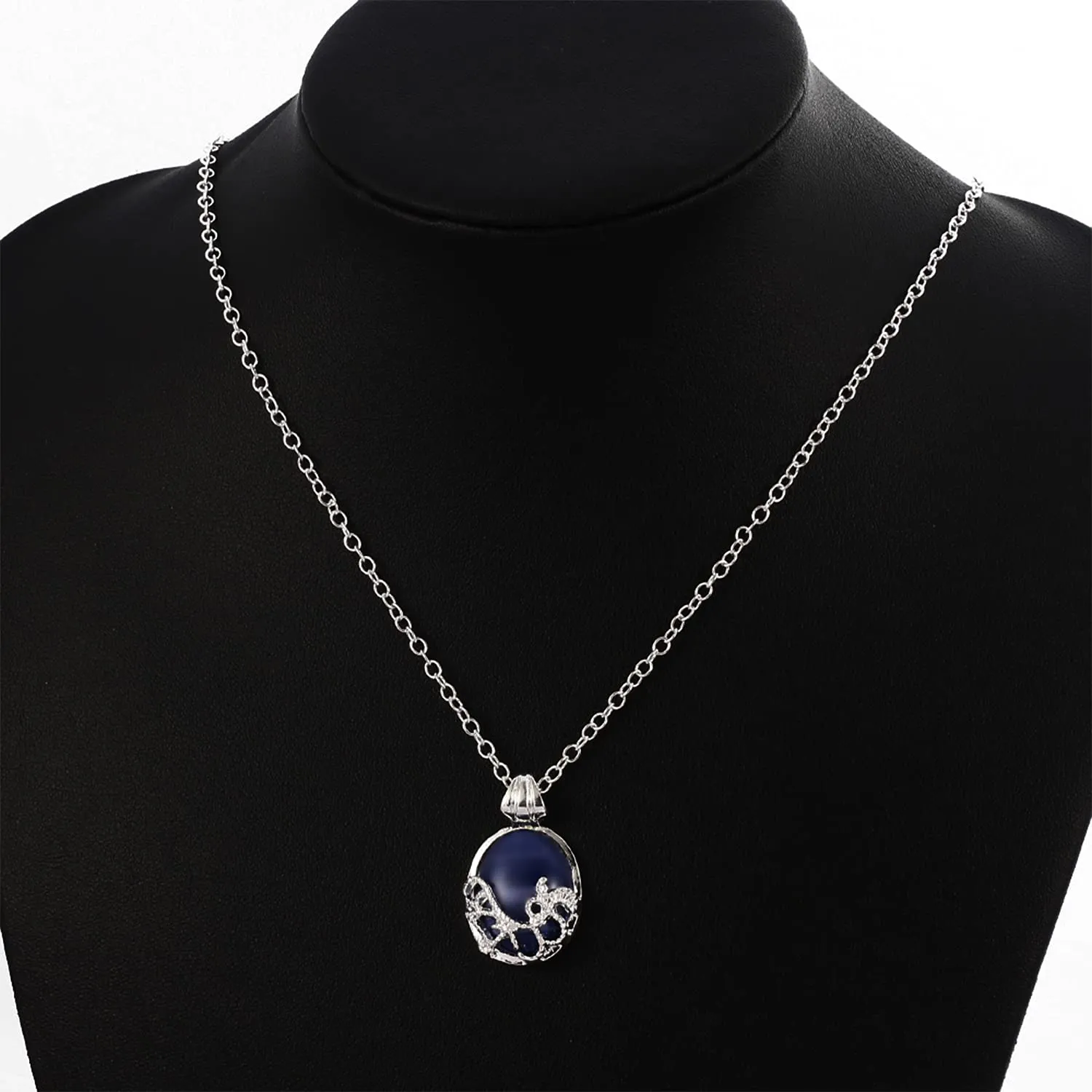 HJYZY 18 Piece The Vampire Diaries Jewelry Set Elena Daylight Necklace, Damon's Ring, Katherine Sapphire Crystal Pendant and Stickers - immagine 3