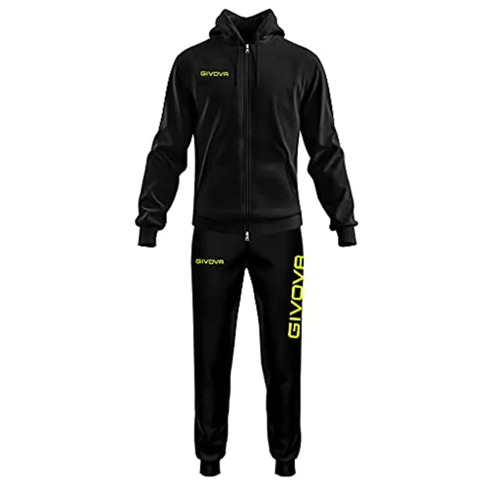 Givova Tuta King Felpa Nero/Verde Fluo 4XL - immagine 2
