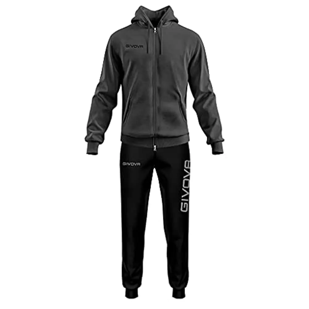 GIVOVA Tuta King Felpa Grigio Scuro/Nero 4XL - immagine 1