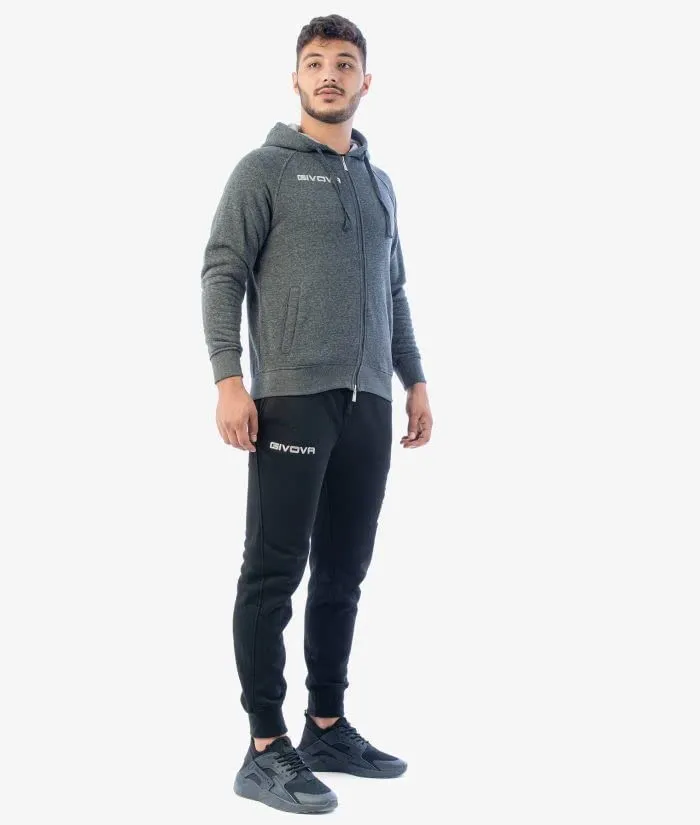 GIVOVA Tuta King Felpa Grigio Scuro/Nero 4XL - immagine 2