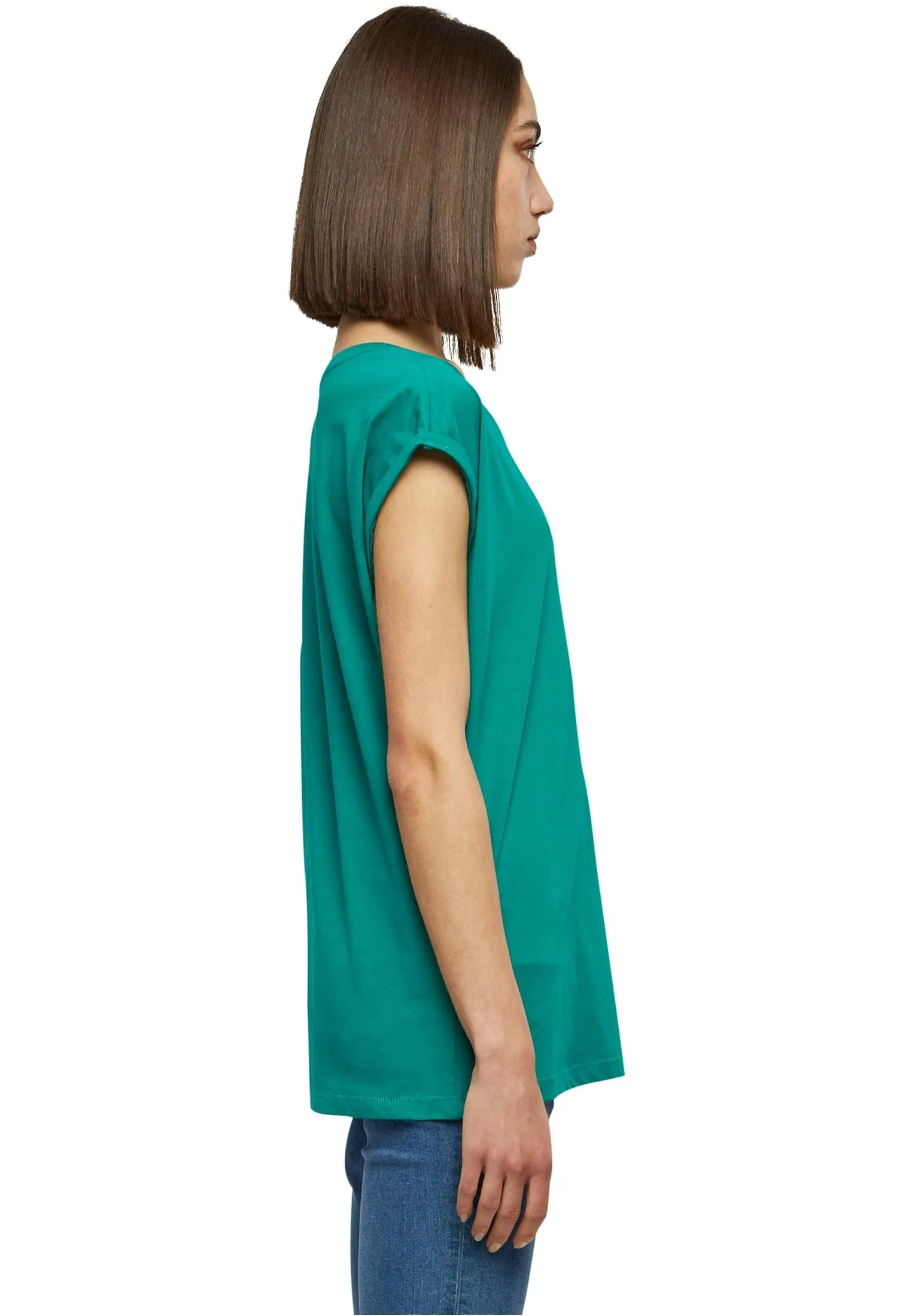 Urban Classics Ladies Extended Shoulder Tee - Fresh Green - TB771 - immagine 2