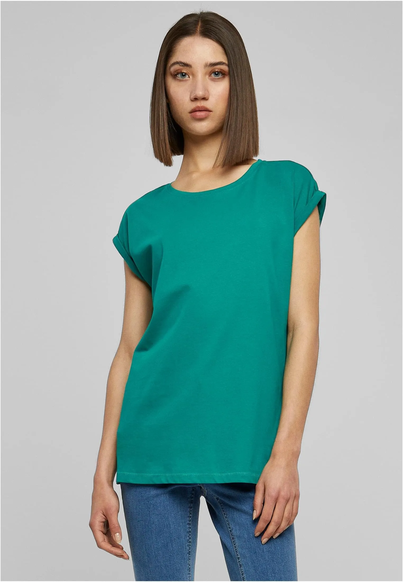 Urban Classics Ladies Extended Shoulder Tee - Fresh Green - TB771 - immagine 3