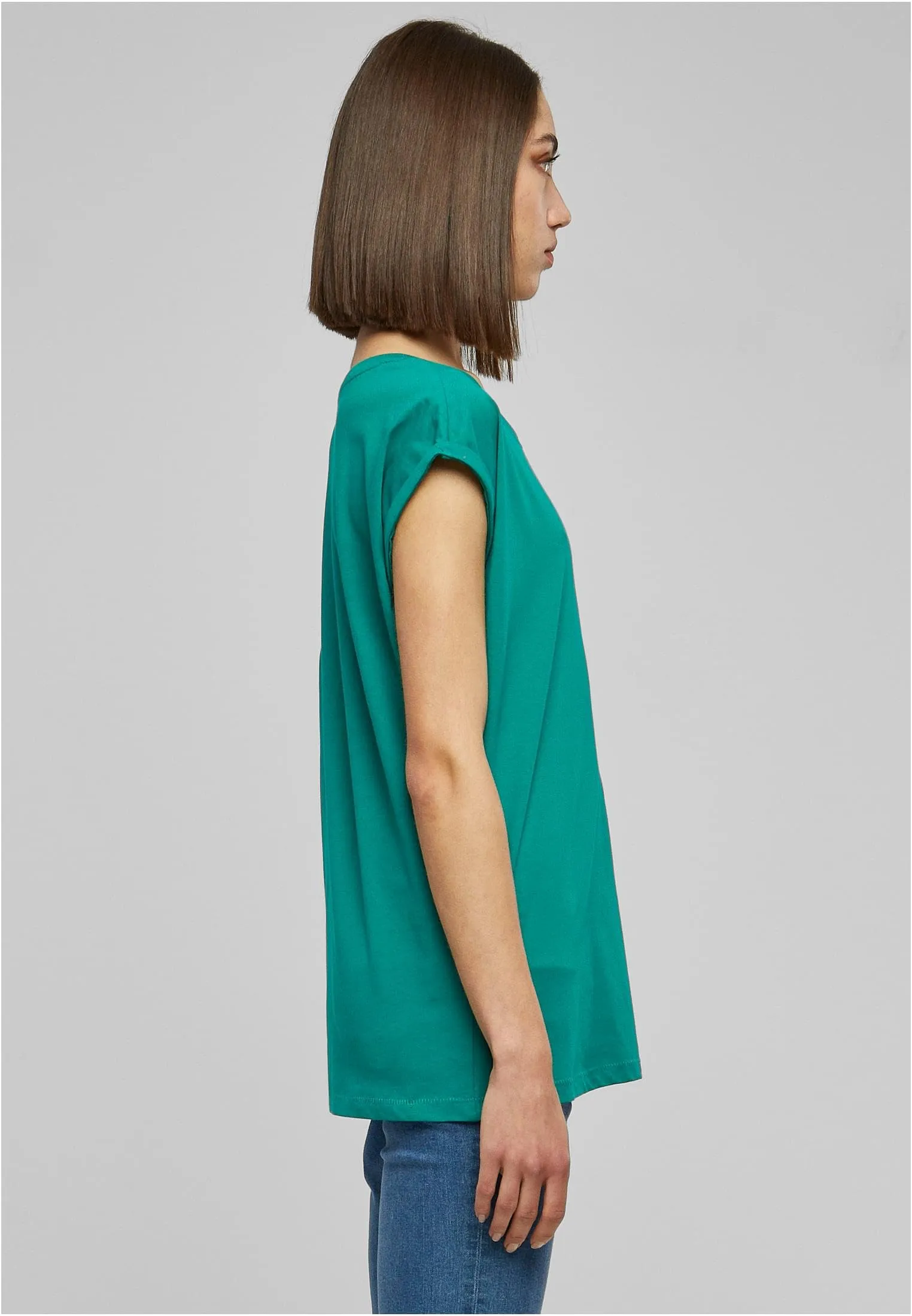 Urban Classics Ladies Extended Shoulder Tee - Fresh Green - TB771 - immagine 8
