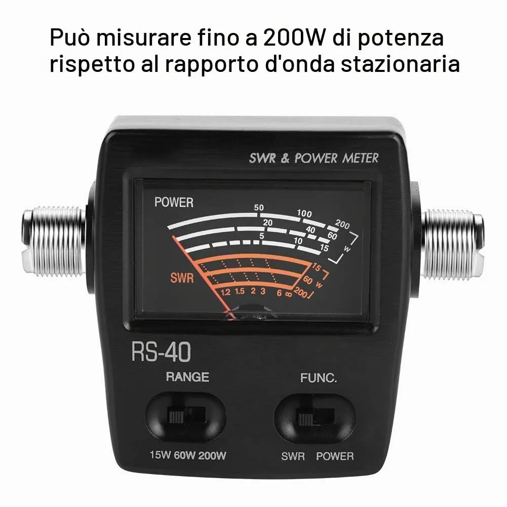 Diyeeni SWR e Misuratore di Potenza 200W per UV VHF UHF Radio Bidirezionale - immagine 2