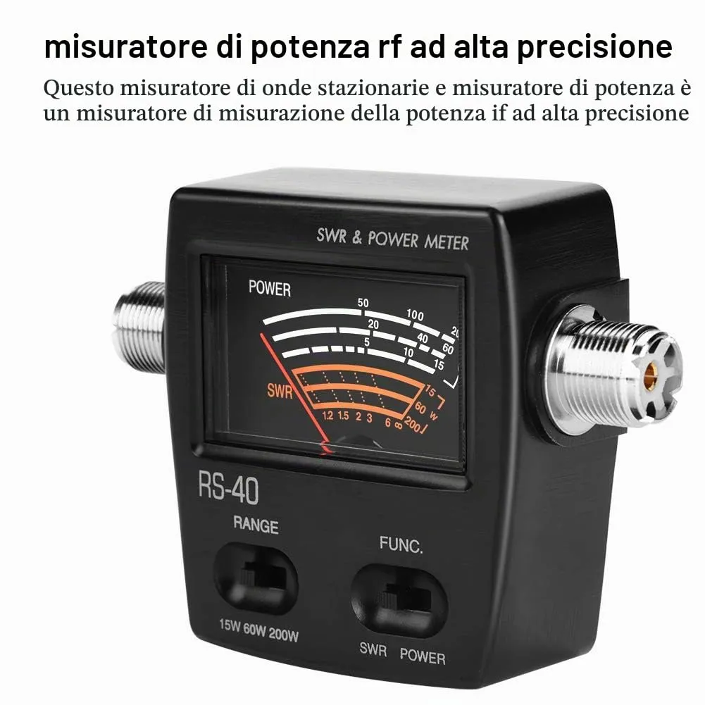 Diyeeni SWR e Misuratore di Potenza 200W per UV VHF UHF Radio Bidirezionale - immagine 5