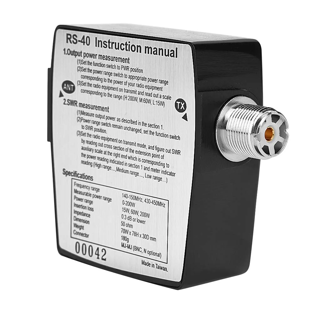 Diyeeni SWR e Misuratore di Potenza 200W per UV VHF UHF Radio Bidirezionale - immagine 8
