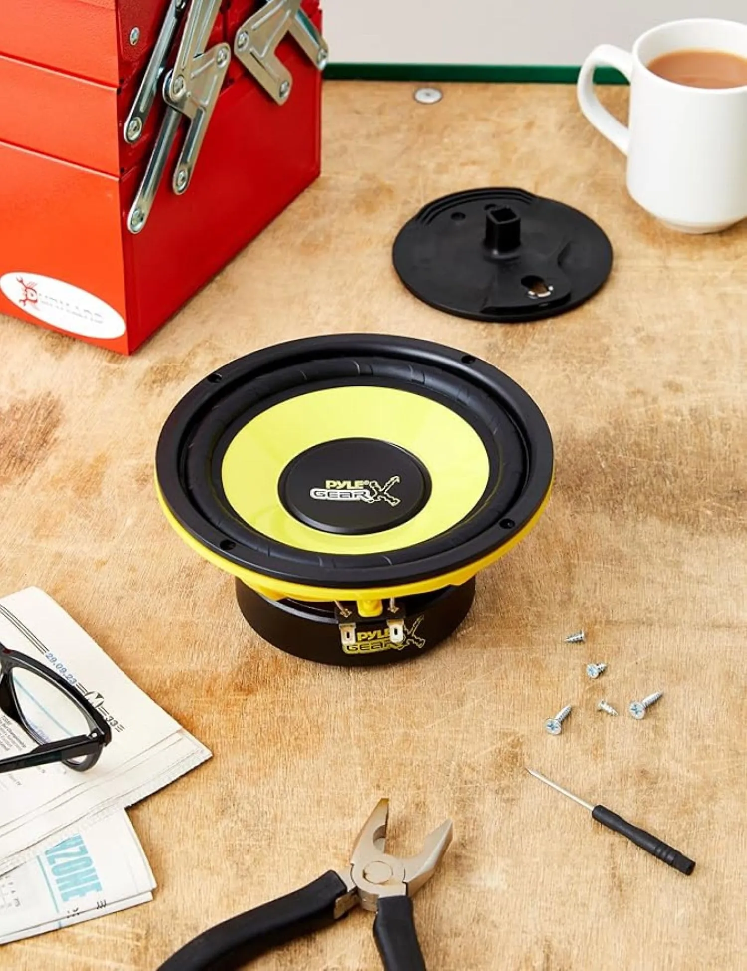 Pyle PLG64 Altoparlanti Auto Woofer 16,5 cm, 300W Picco, 4 Ohm, 60-20KHz, Giallo - immagine 2