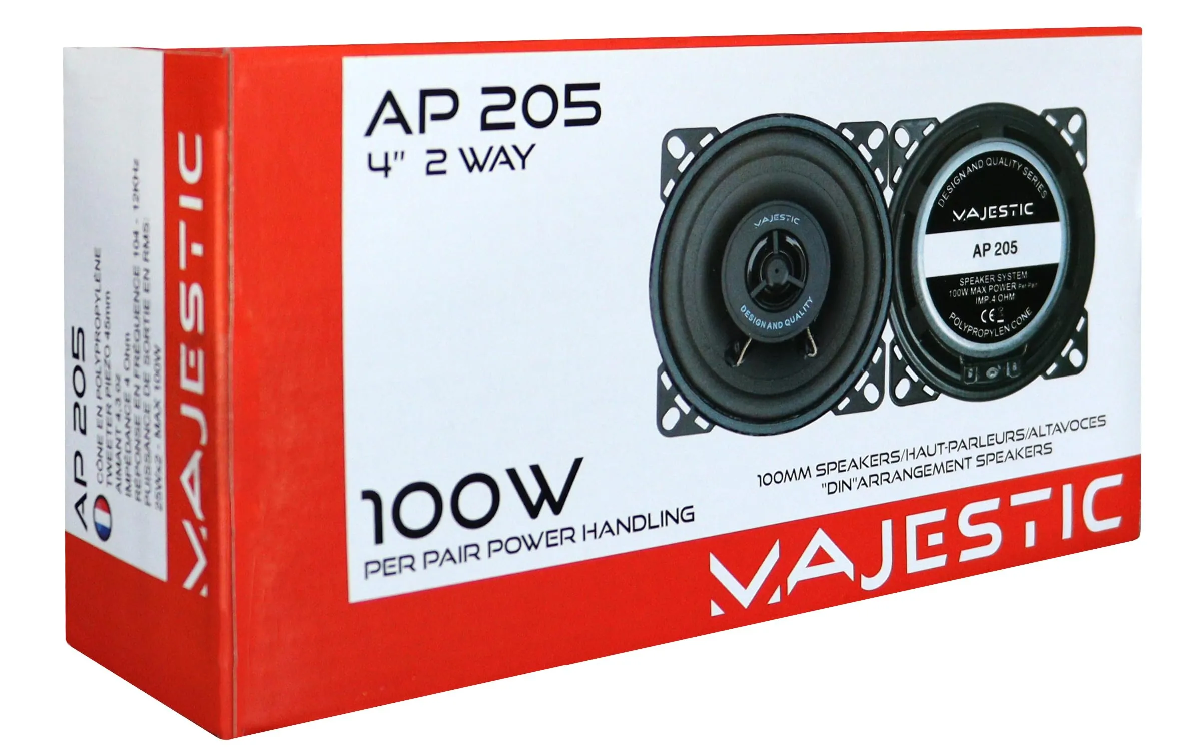 Majestic AP 205 SC Altoparlanti per Auto 100mm 100W 2 Vie Coppia - immagine 3