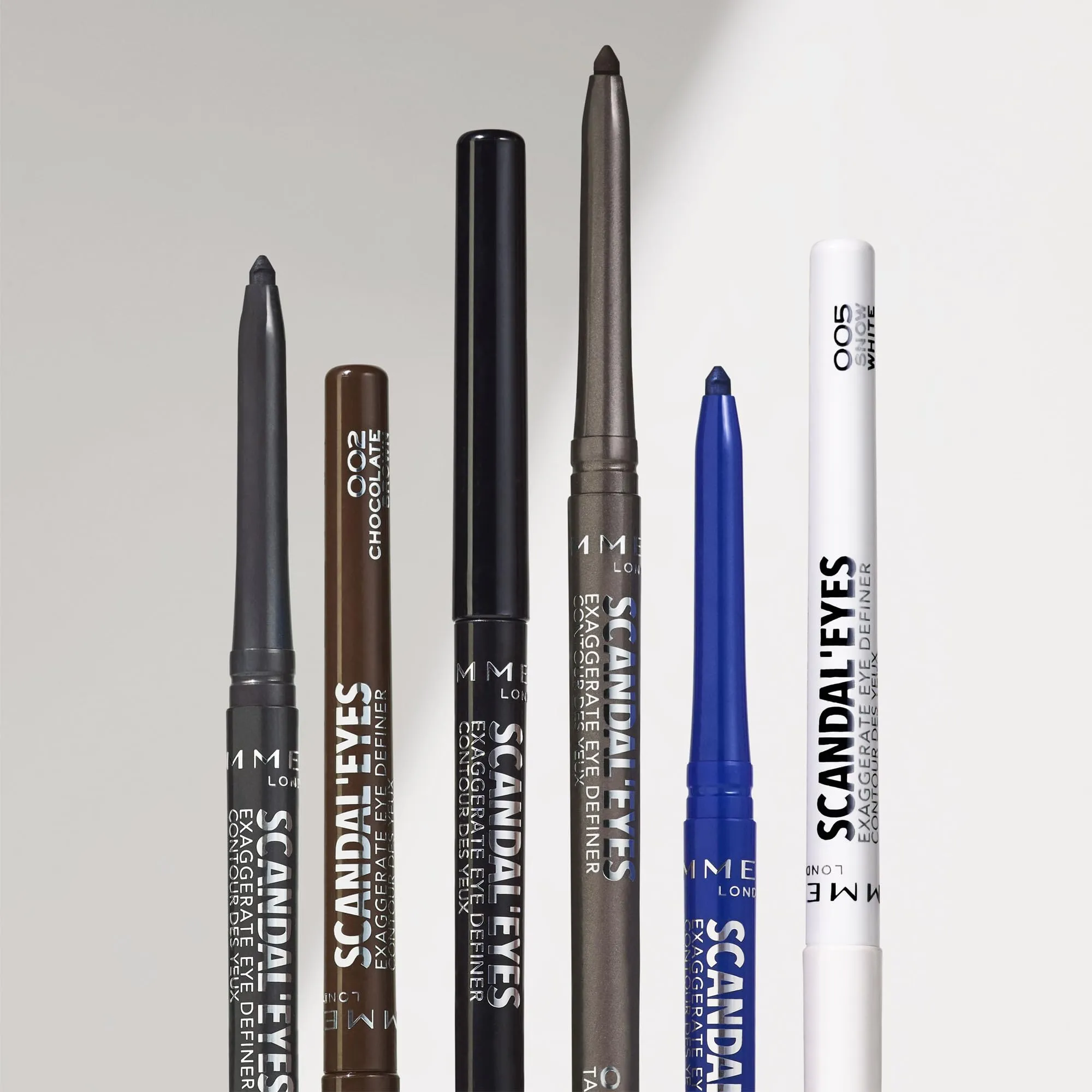 Rimmel London ScandalEyes Exaggerate Eye Definer Waterproof Automatic Eye Pencil, 005 Snow White - immagine 2