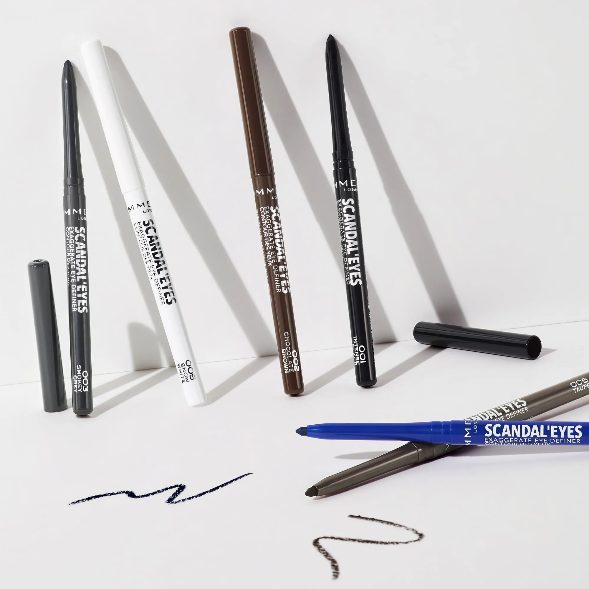 Rimmel London ScandalEyes Exaggerate Eye Definer Waterproof Automatic Eye Pencil, 005 Snow White - immagine 6