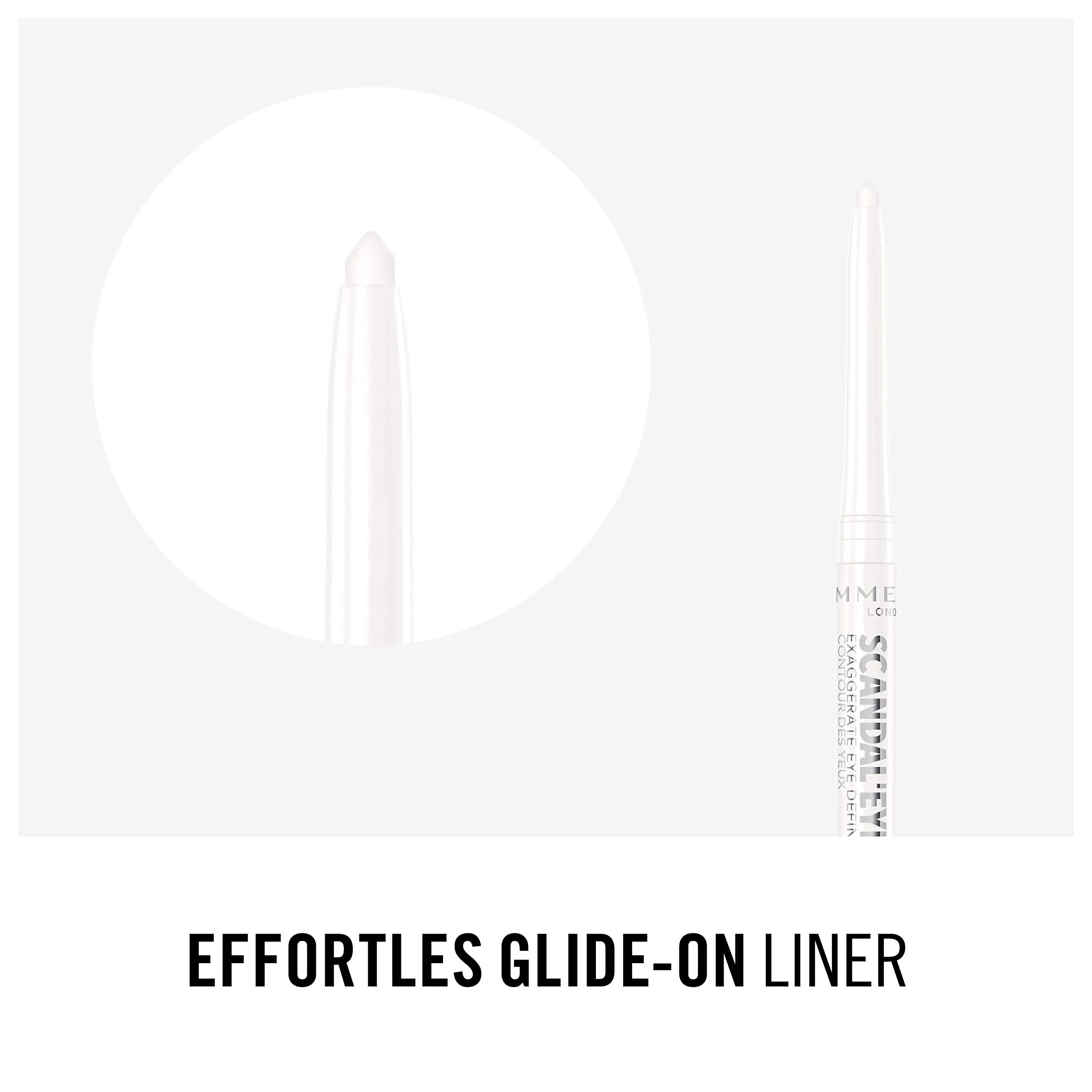 Rimmel London ScandalEyes Exaggerate Eye Definer Waterproof Automatic Eye Pencil, 005 Snow White - immagine 7